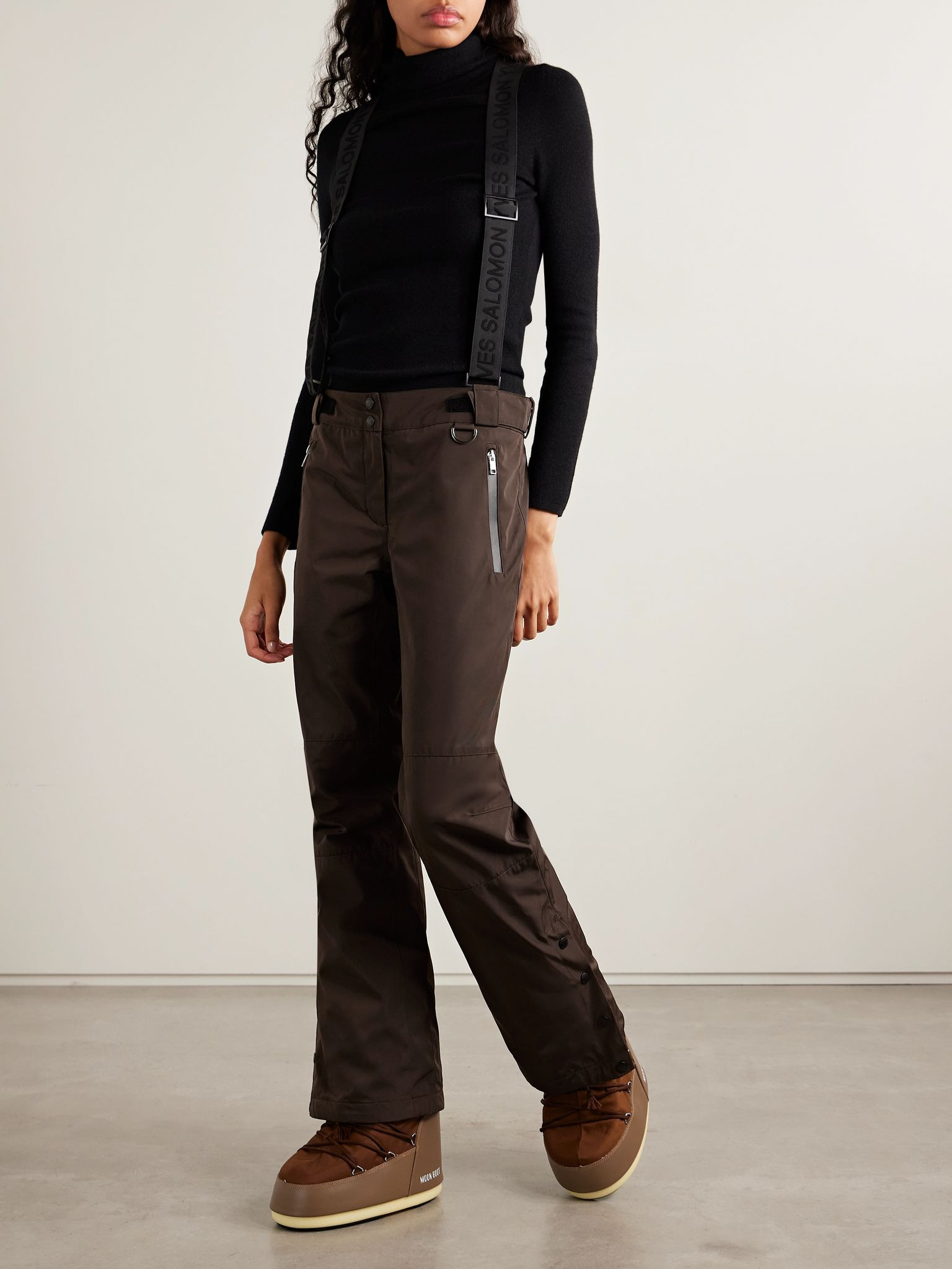 Flared ski pants Brown - 3