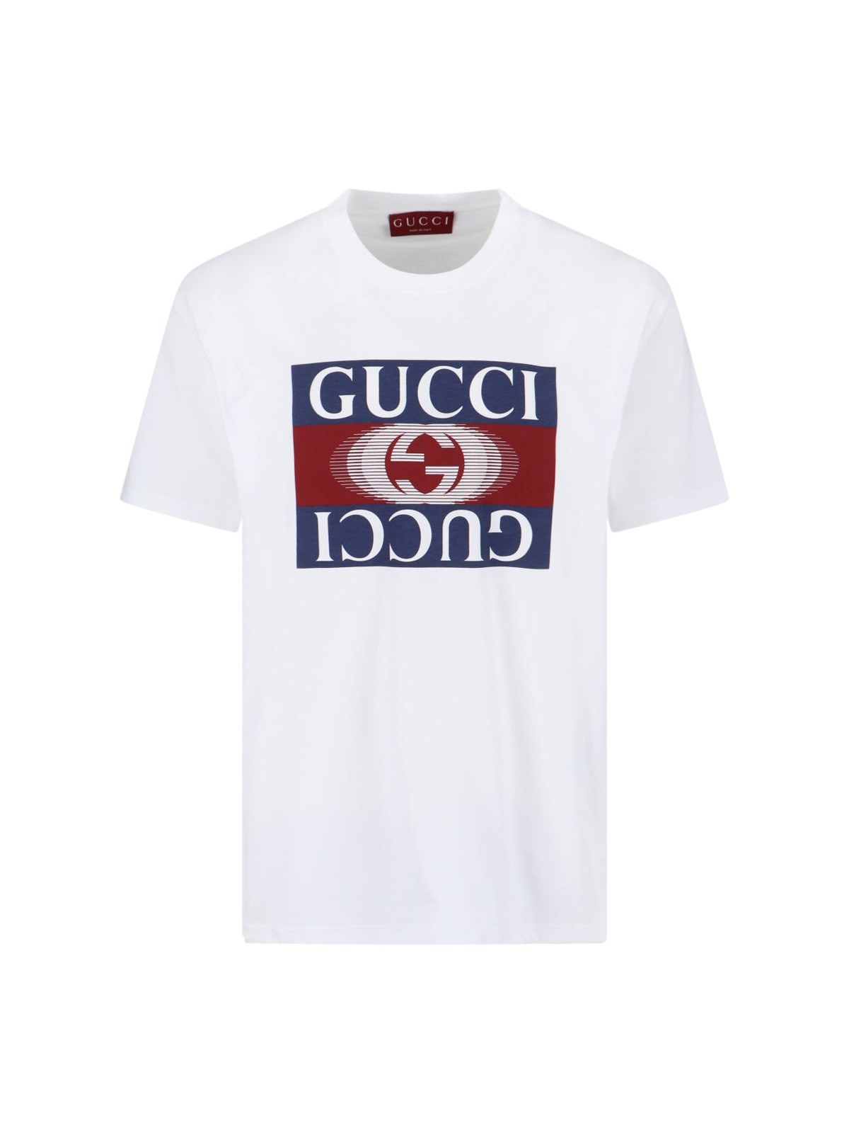 GUCCI, IN WHITE COTTON, CREWNECK - 1