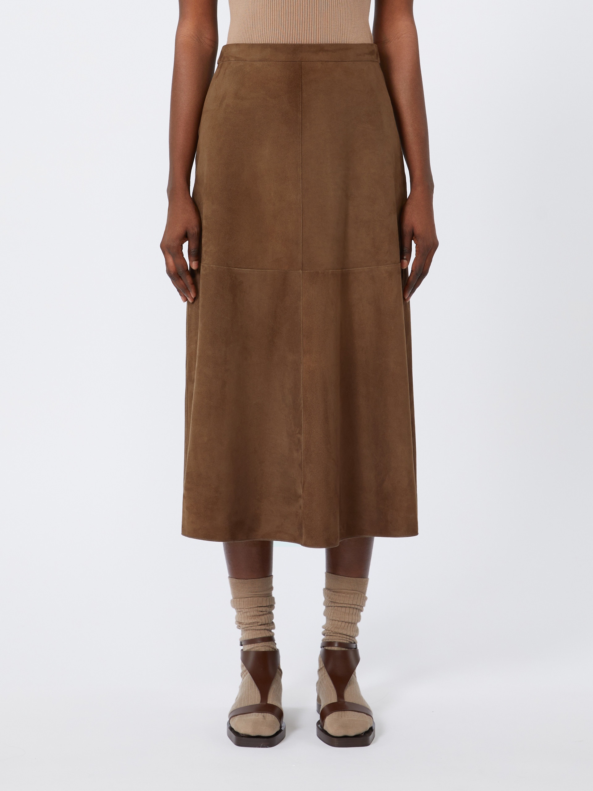CIPRIA Flared suede skirt - 3