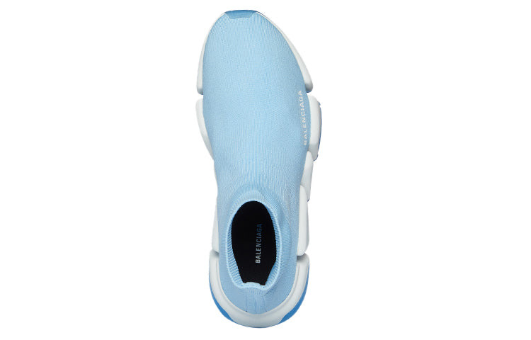 (WMNS) Balenciaga Speed 2.0 Trainers 'Rib-Knit Blue' 654045W2DI24190 - 4