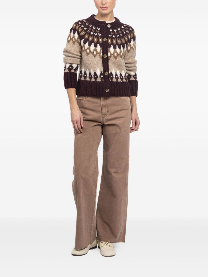 VERONICA BEARD Christina Fair Isle patterned button cardigan outlook