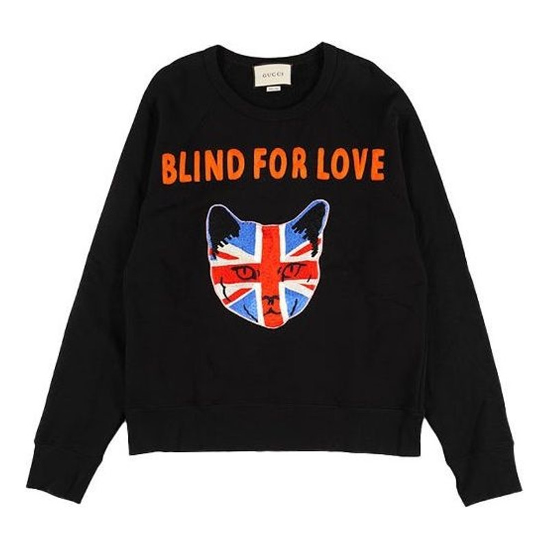 (WMNS) Gucci Embroidery Round-neck Swea Black 408242-X5K94-1095 1