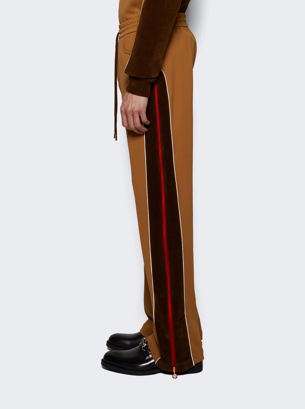 Two Tone Track Pant Biege And Brown - 3