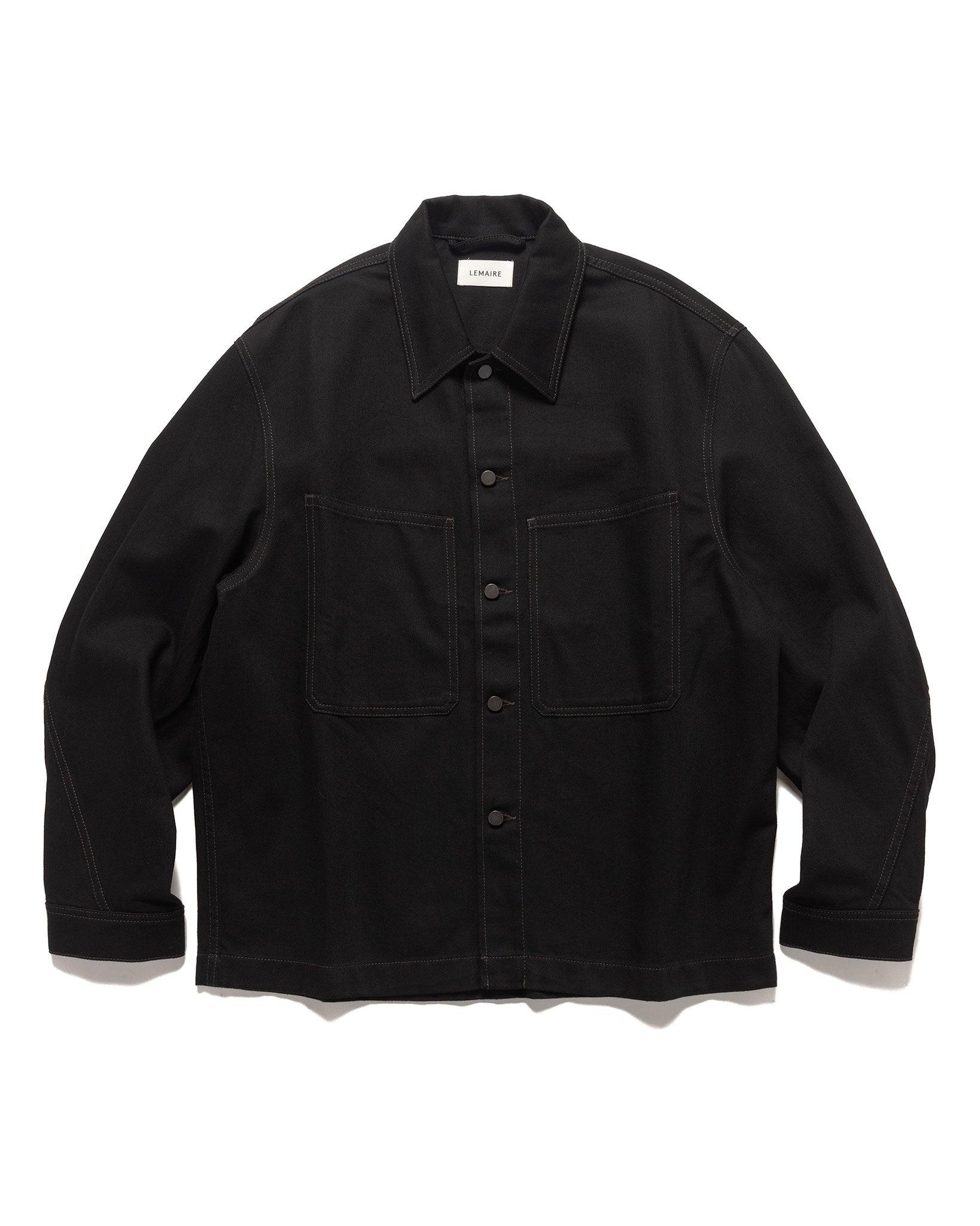 Twisted Sleeve Boxy Overshirt Black - 1