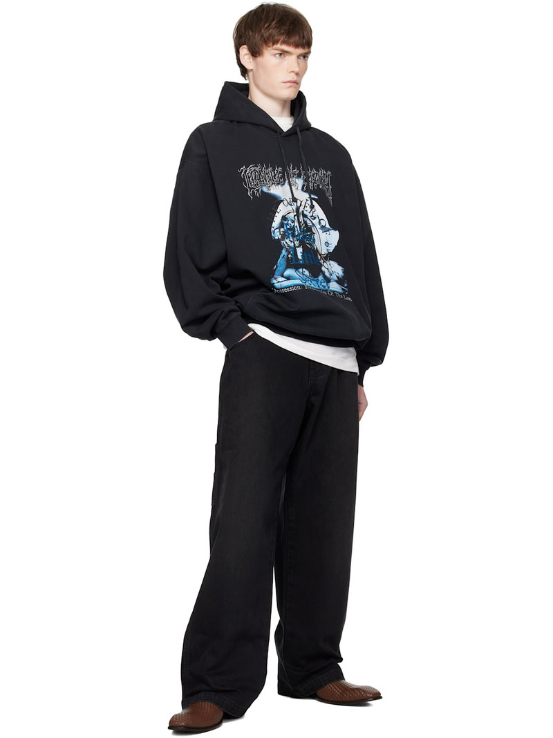 VETEMENTS Black 'Filthy Secret' Oversized Hoodie outlook