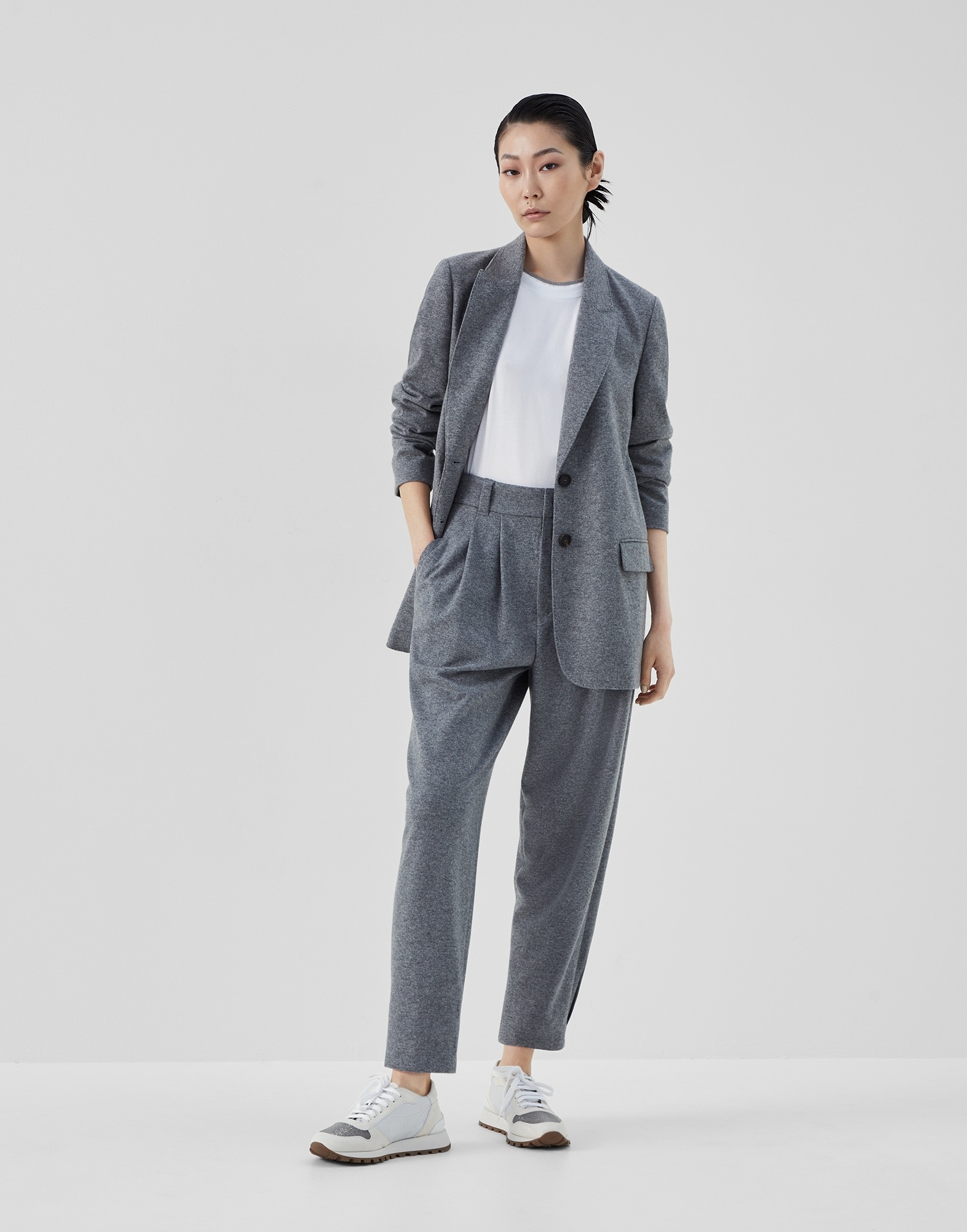 Brunello Cucinelli Cashmere jersey deconstructed blazer with