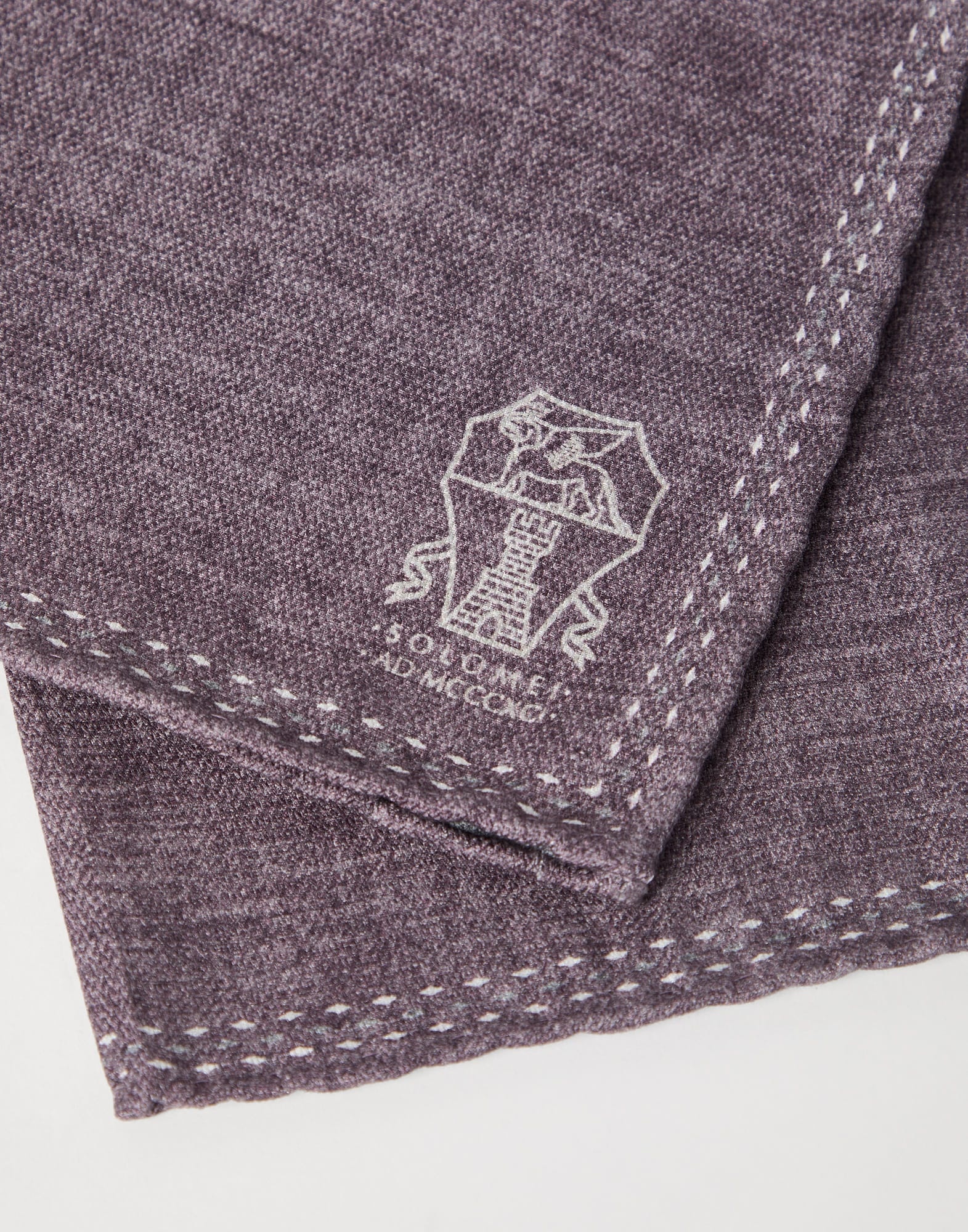 Silk pocket square with printed logo - 2