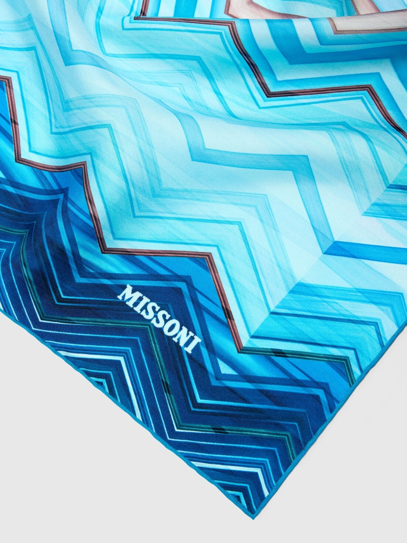 Missoni 100% silk scarf with chevron print outlook