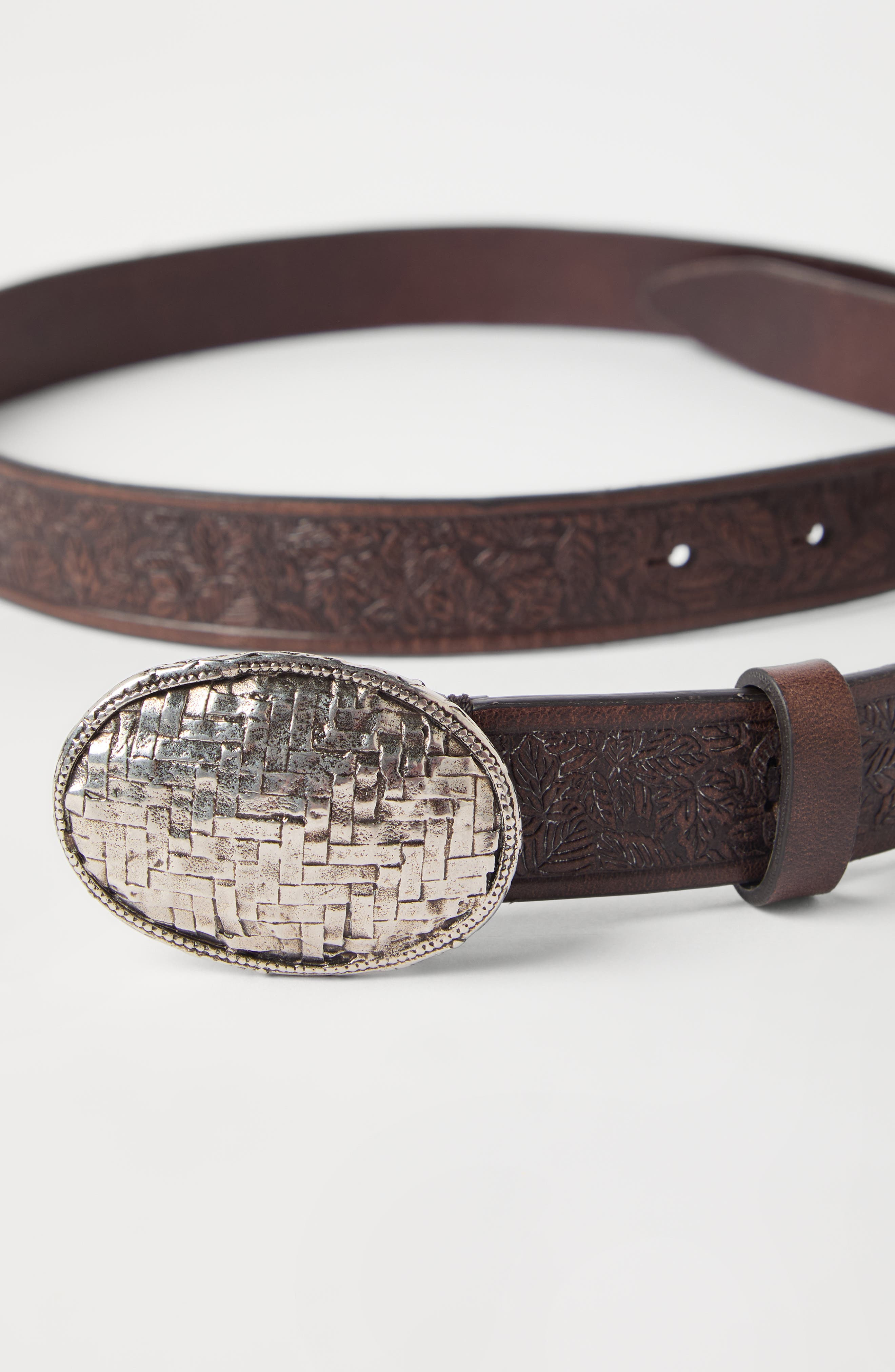 Brunello Cucinelli Calfskin belt in Ebony at Nordstrom - 3