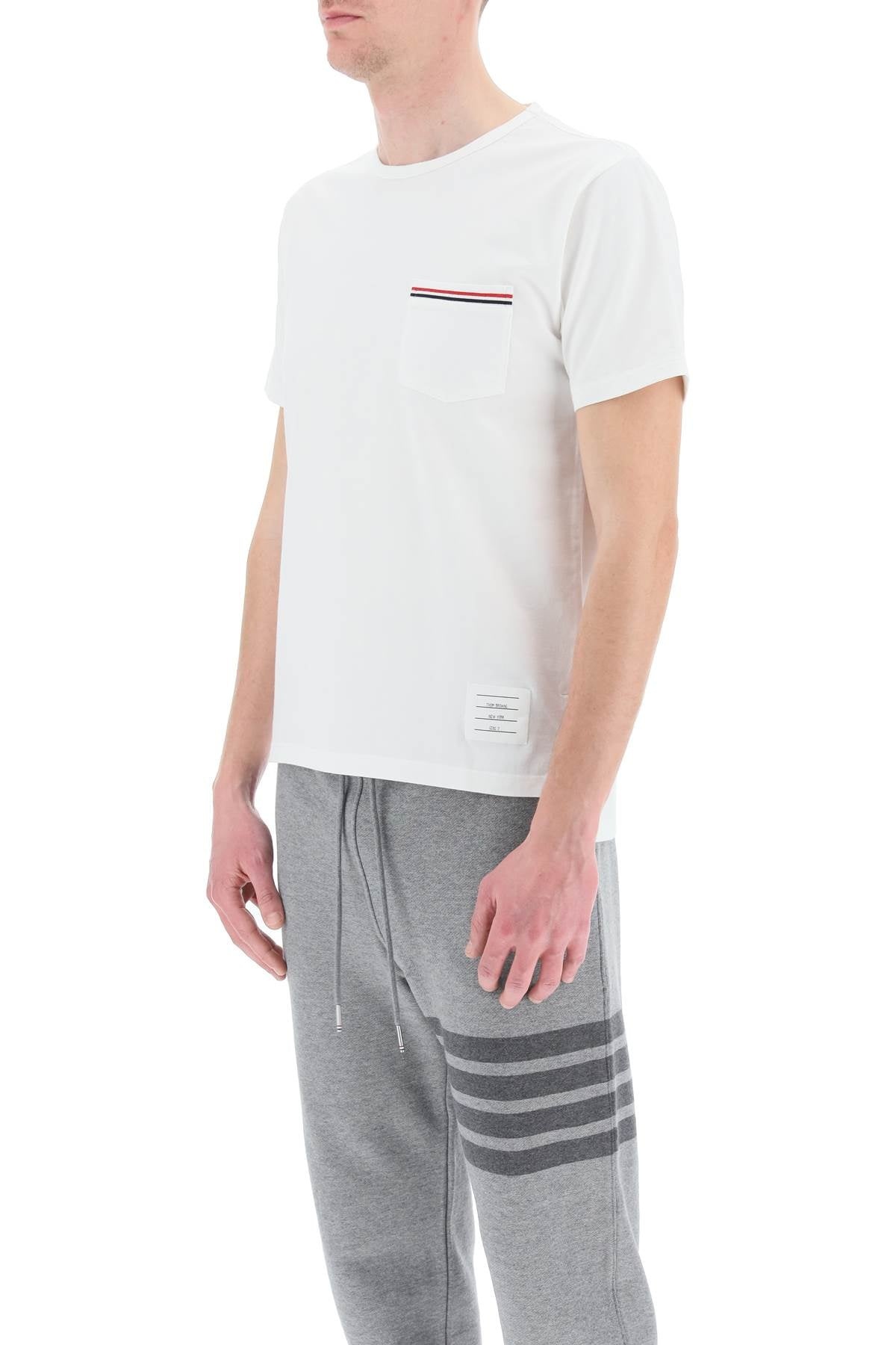 Thom Browne T-Shirt With Tricolor Pocket Men - 4