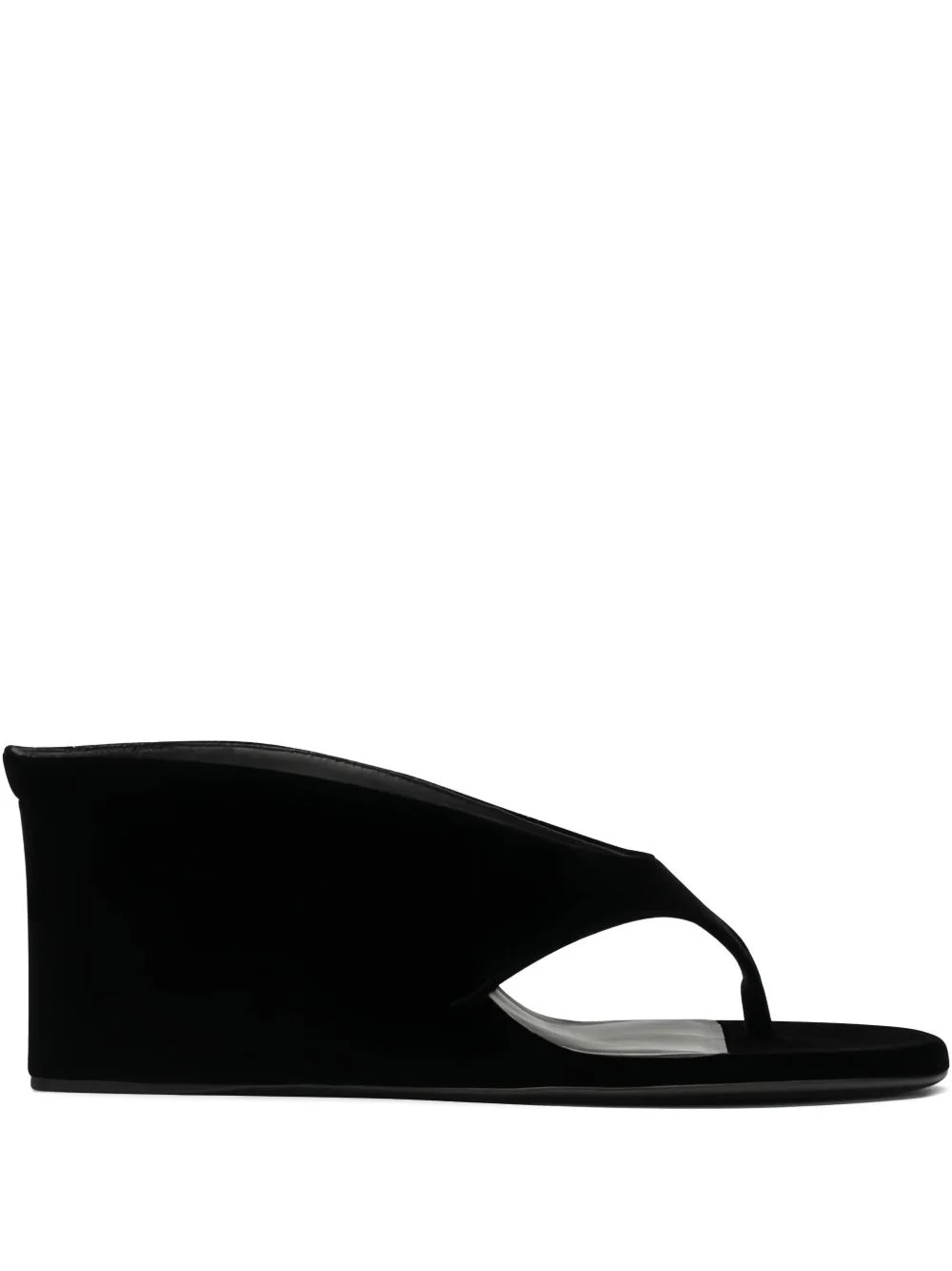 75mm Cube Thong velvet sandals - 1