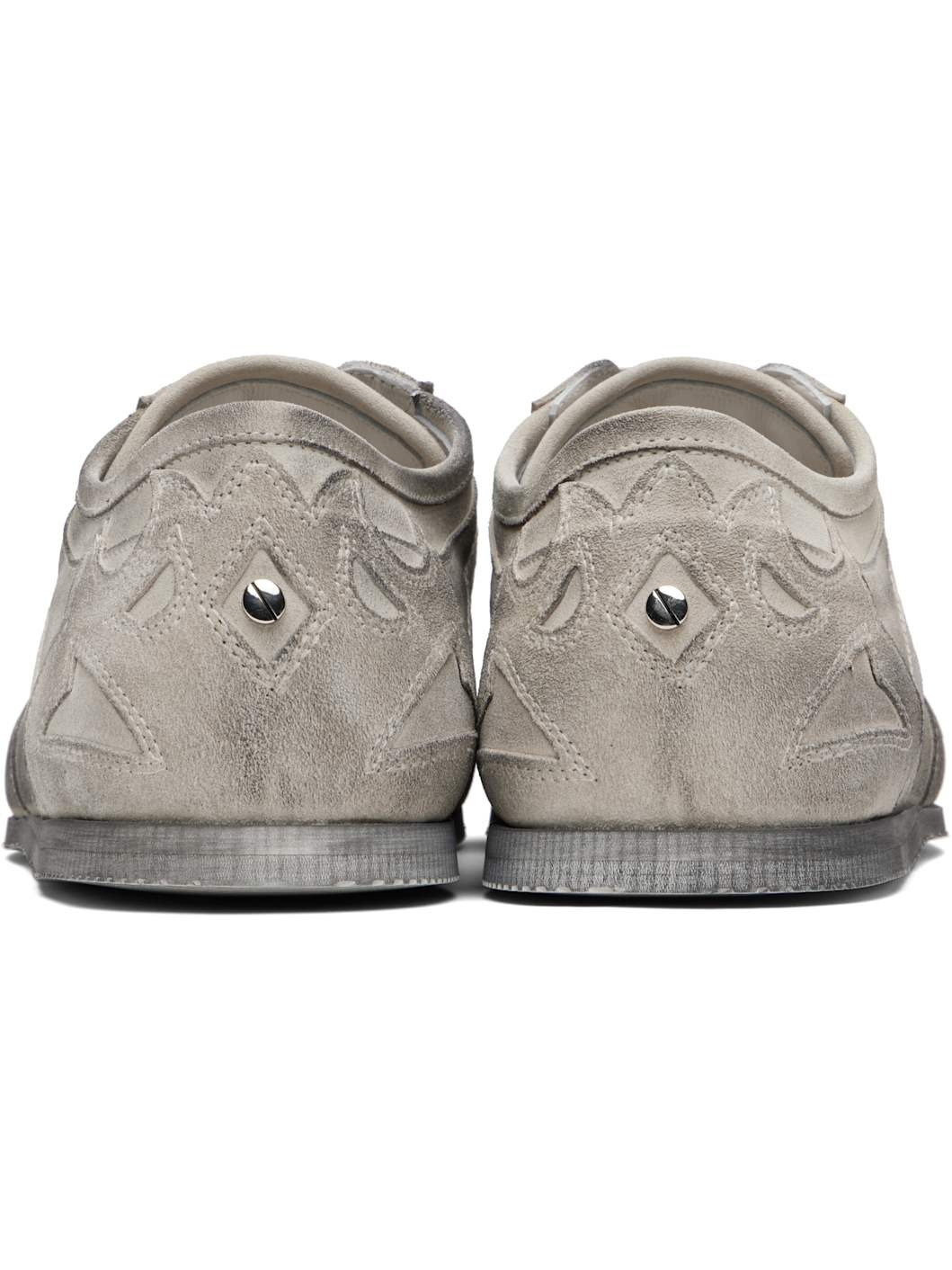 Gray Milton Low-Top Boxing Sneakers - 2