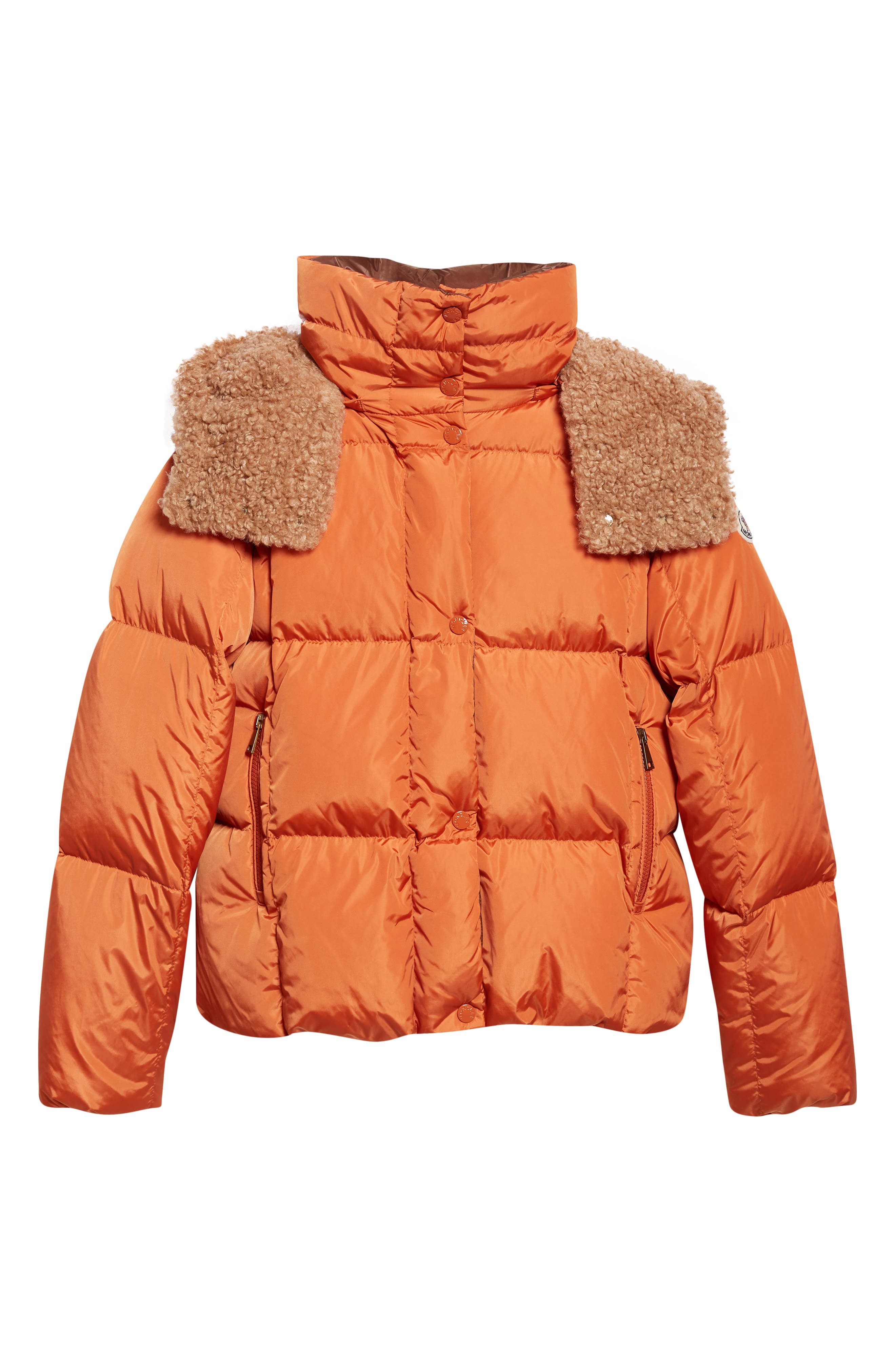 Moncler Castelnou Box Quilted Down Puffer Jacket in Orange at Nordstrom - 7