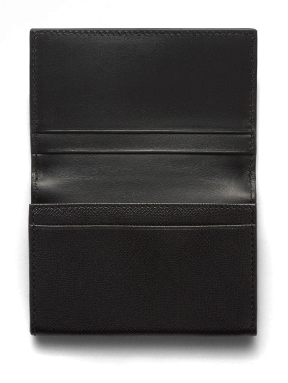 triangle-logo leather cardholder - 3