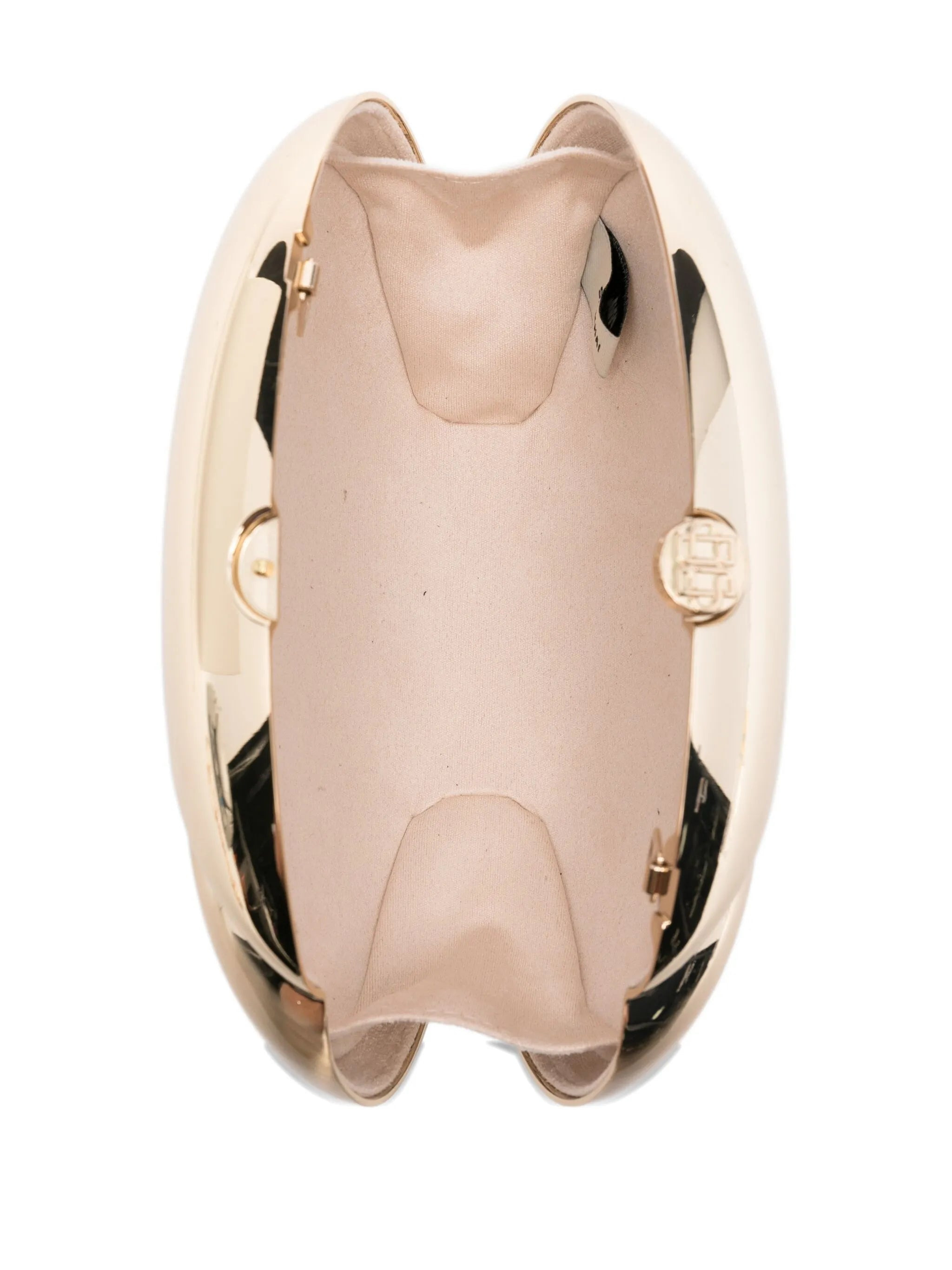 Ameera metallic-effect oval clutch - 5