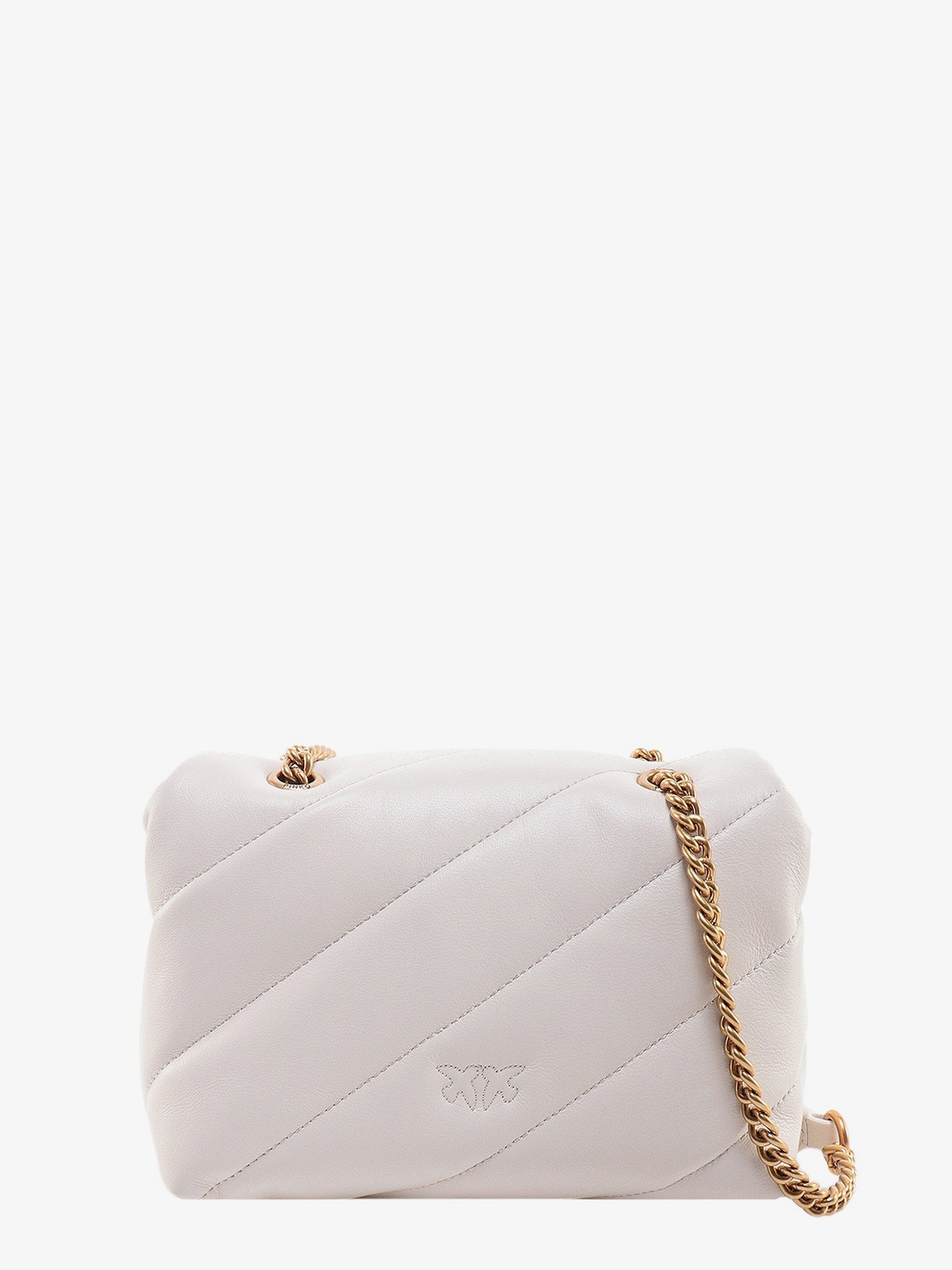 Pinko Matelassã© Leather Shoulder Bag With Iconic Love Birds Buckle - 2