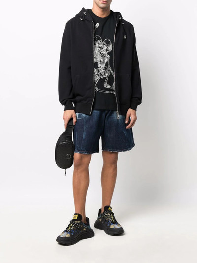 PHILIPP PLEIN distressed-effect denim shorts outlook