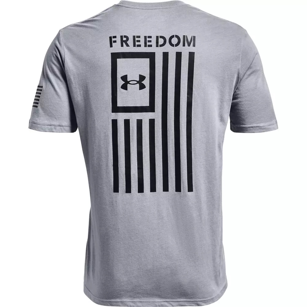 Men's Freedom Flag T-Shirt-Dk Grey - 6