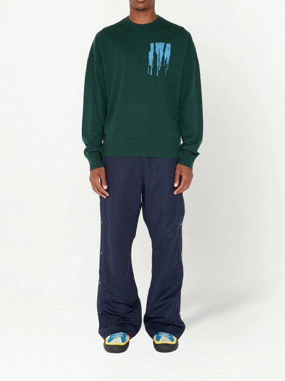 JW Anderson slime-logo crew neck jumper outlook