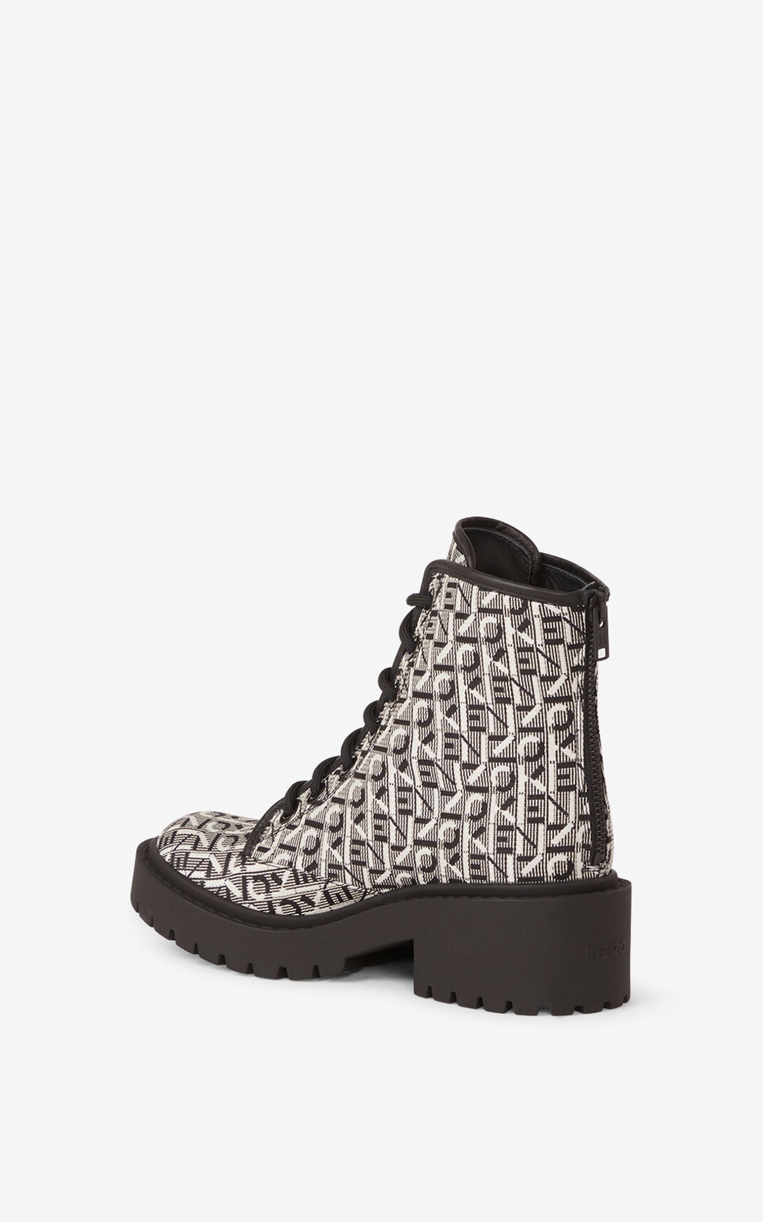 Pike lace-up jacquard boots - 4