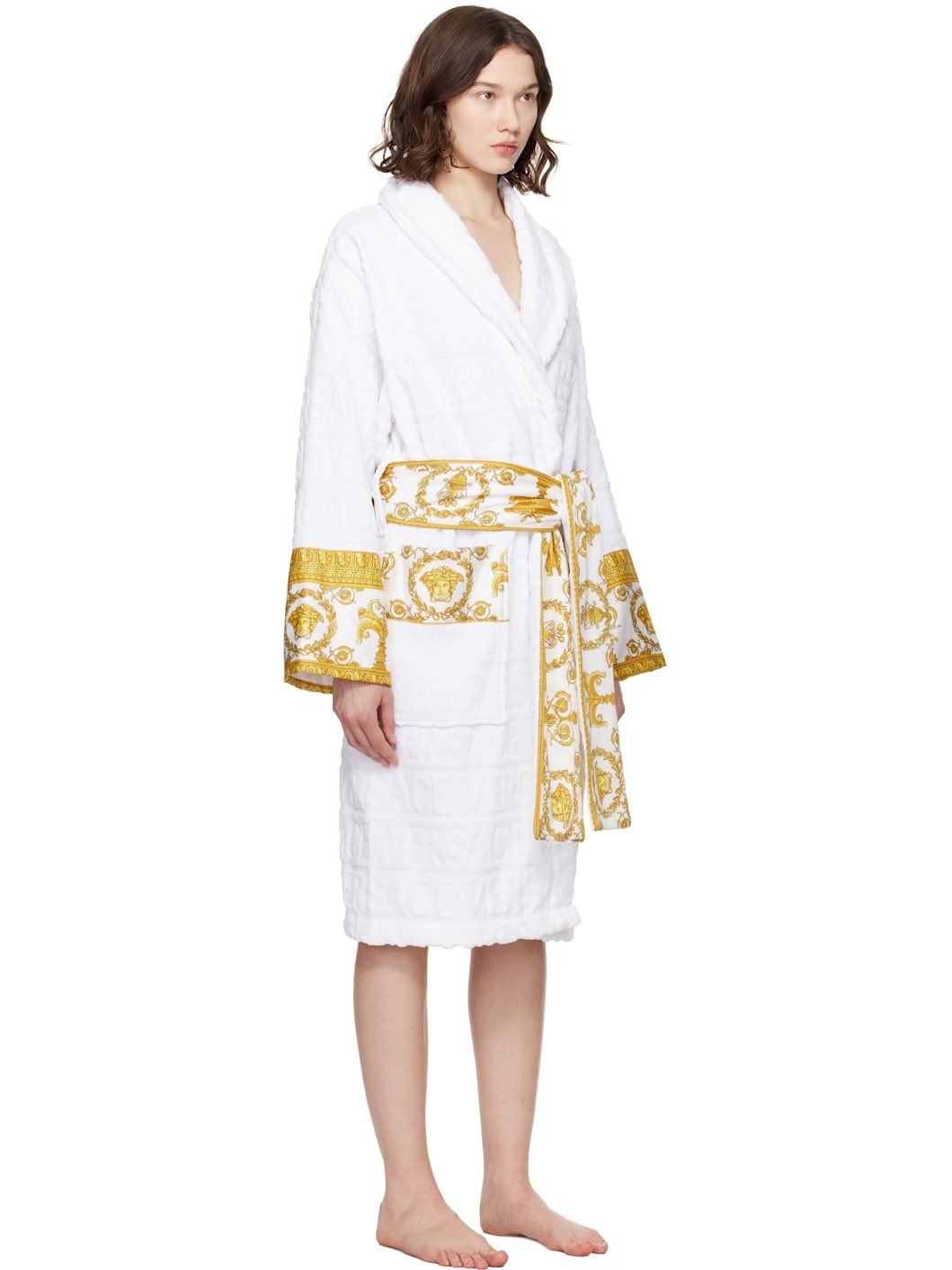White 'I Heart Baroque' Bathrobe - 2