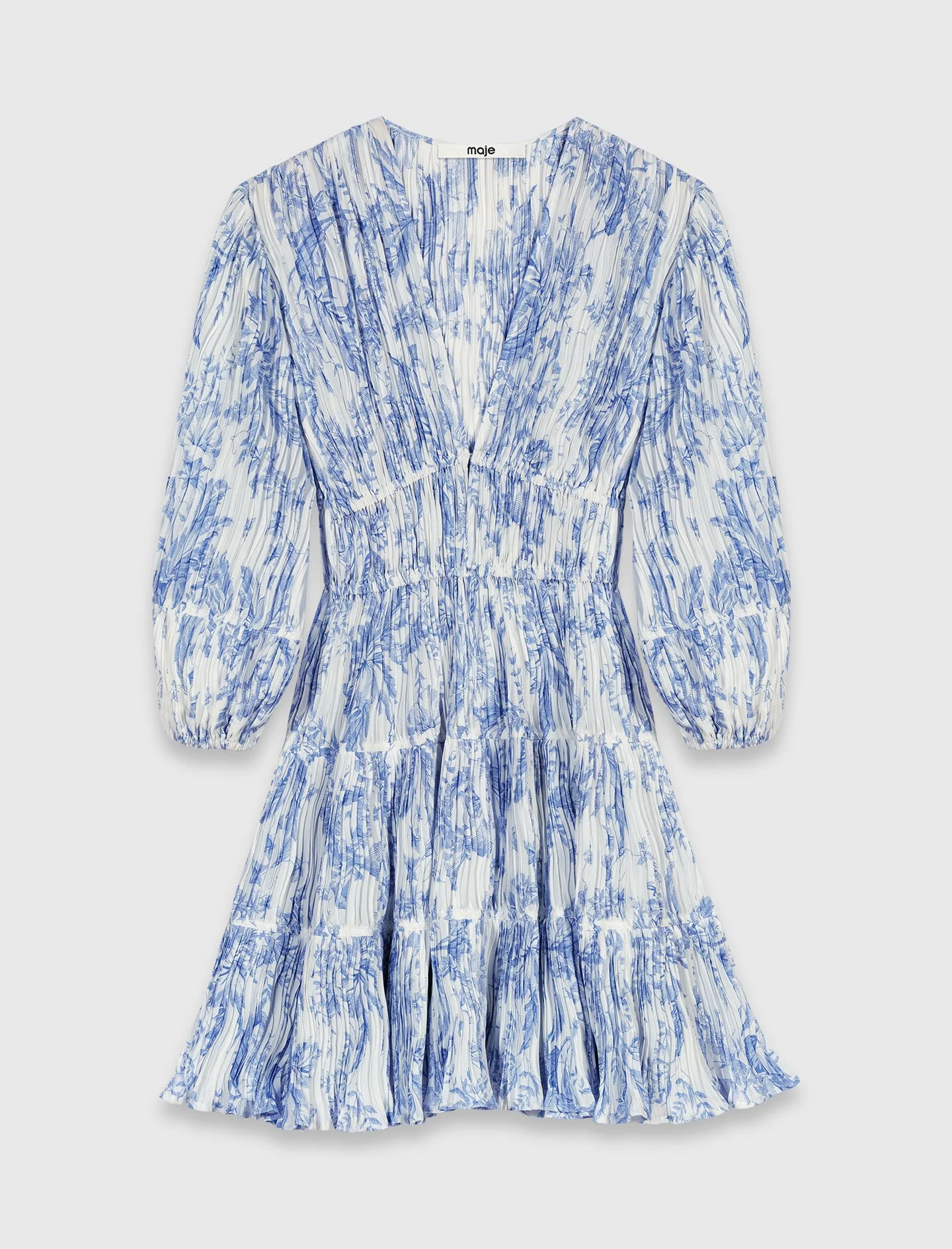 Patterned pleated dress - 1