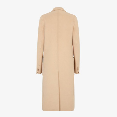 FENDI Beige double-sided wool coat outlook