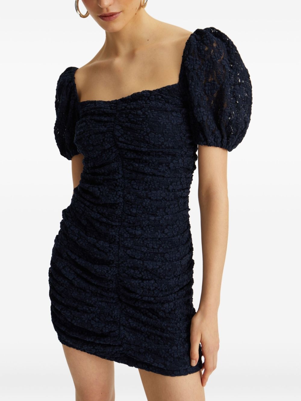 puff-sleeve mini dress - 4
