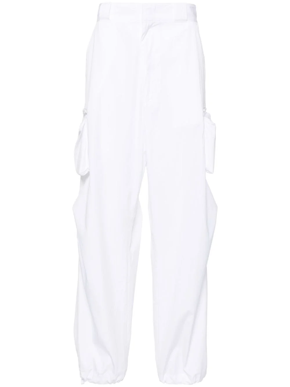 straight cotton cargo trousers - 1