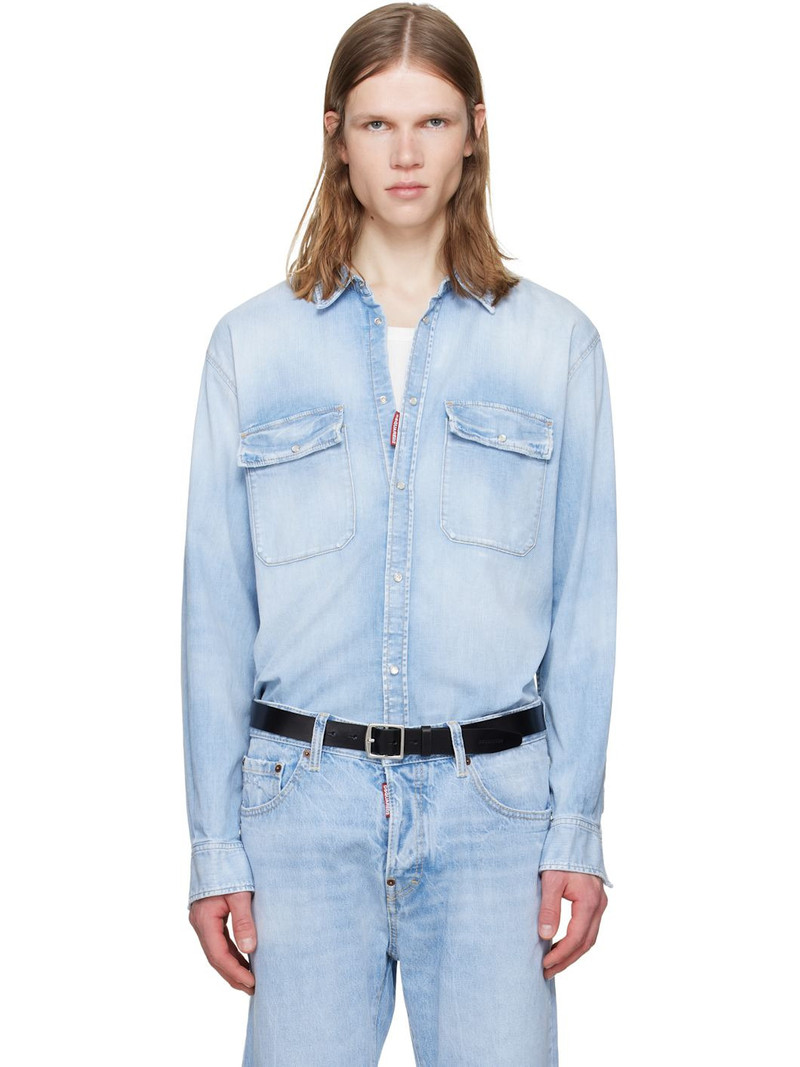 Blue Light Wash Canadian Vintage Denim Shirt 1