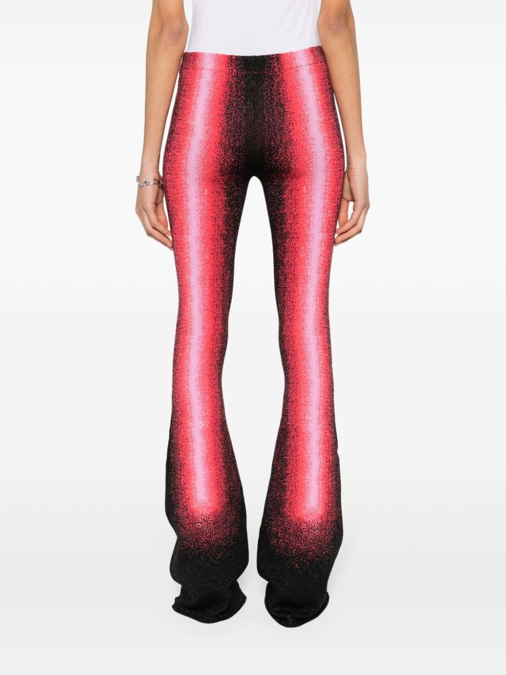 gradient flared trousers - 4