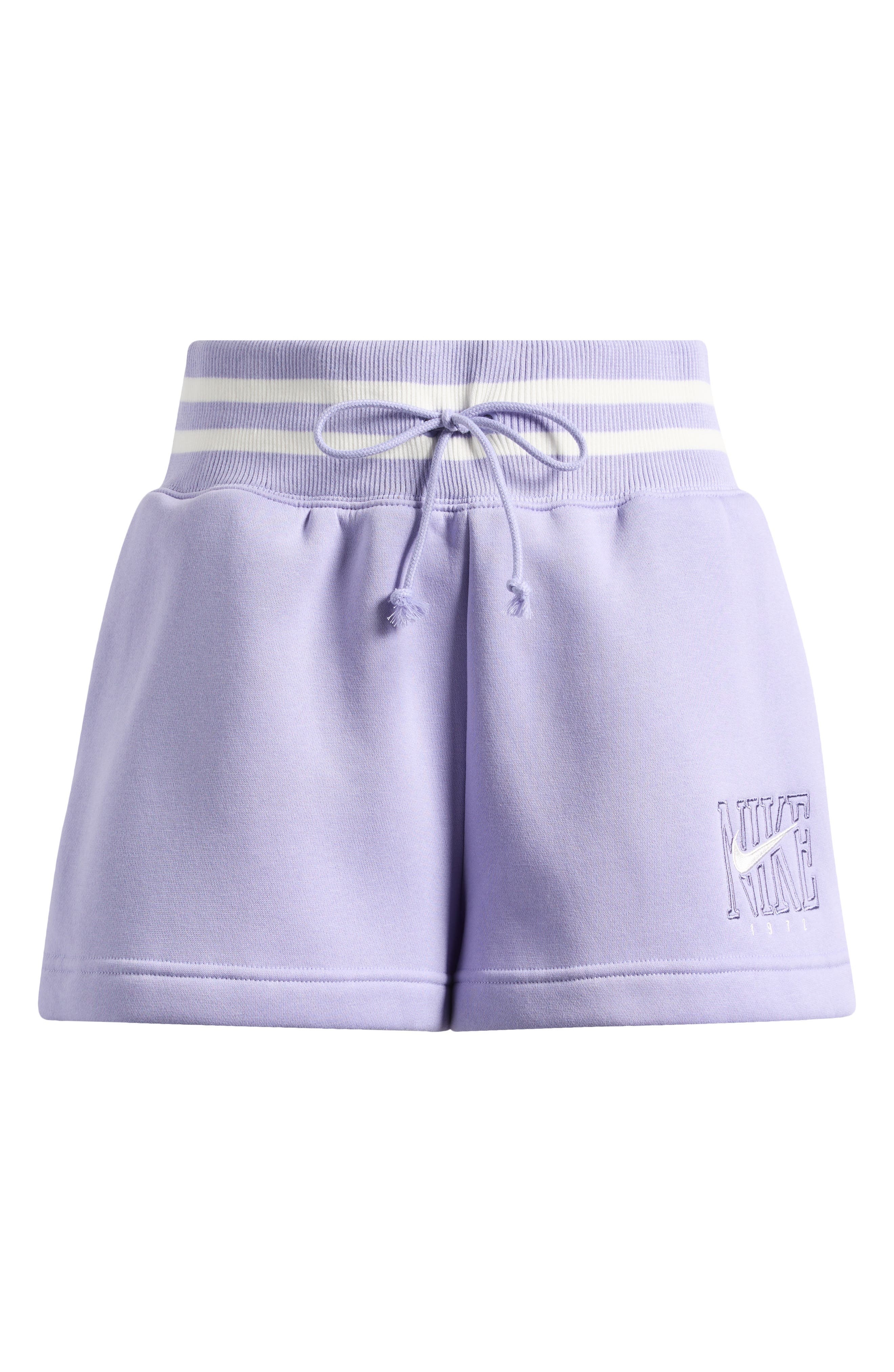 Nike Sportswear Phoenix Fleece Shorts in Lilac Ice at Nordstrom - 5
