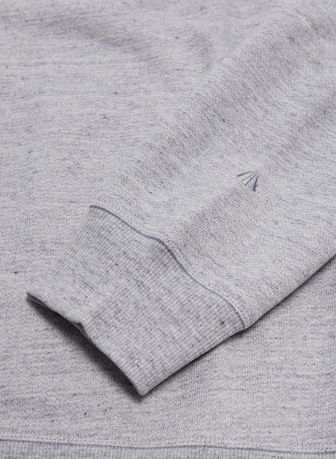 Embroidered Arrow Crew in Grey Marl - 6