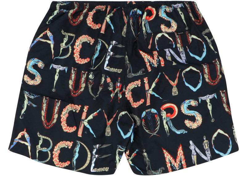 Supreme Supreme Alphabet Water Short Black outlook