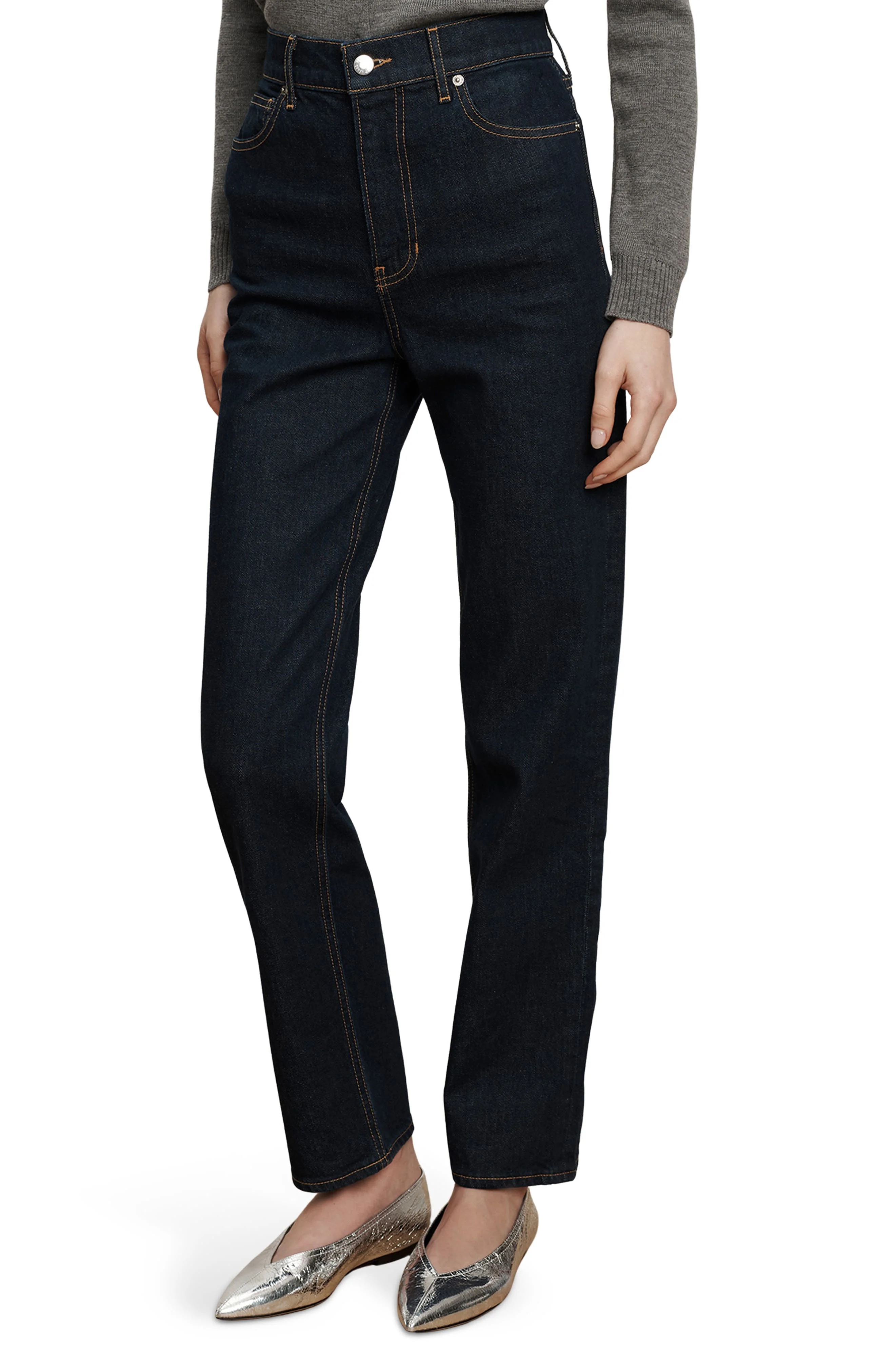 Veronica Beard Leah Straight Leg Jeans in Indigo Rinse at Nordstrom - 1