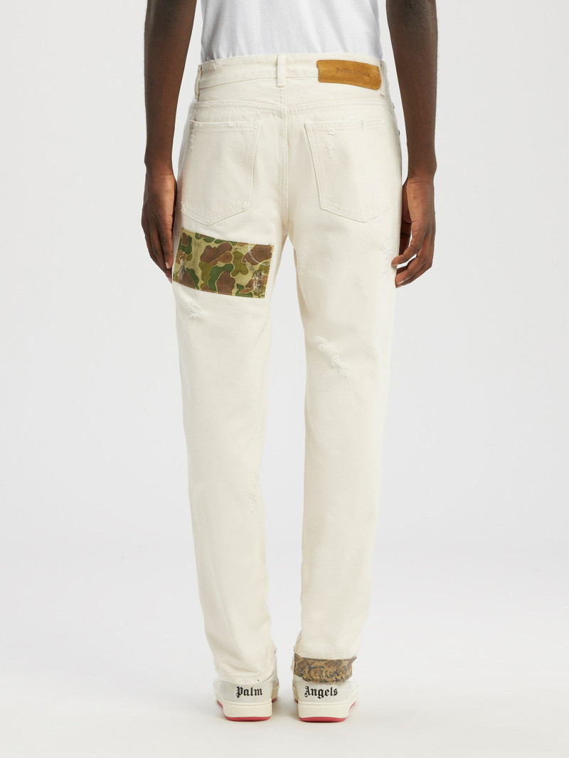 CURVED PALM TREE REGULAR DENIM PANTS 5