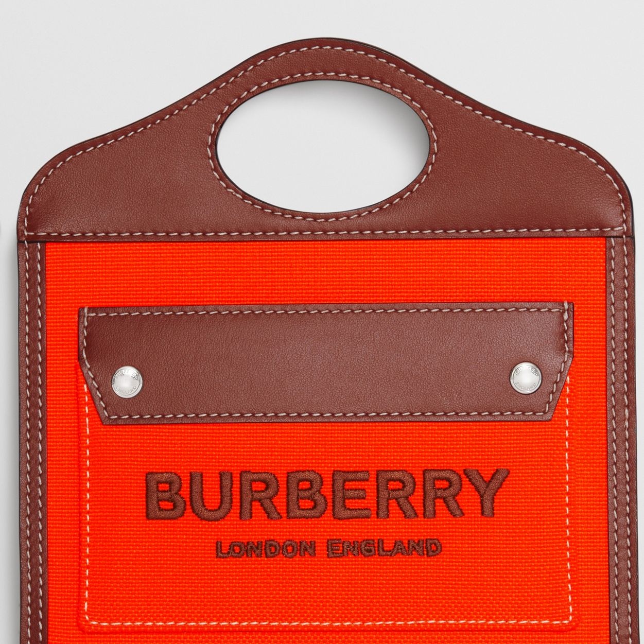 Micro Two-tone Canvas and Leather Pocket Bag - 2