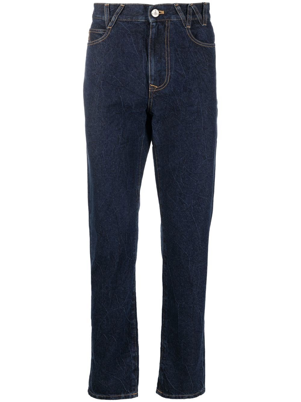 mid-rise straight-leg jeans - 1