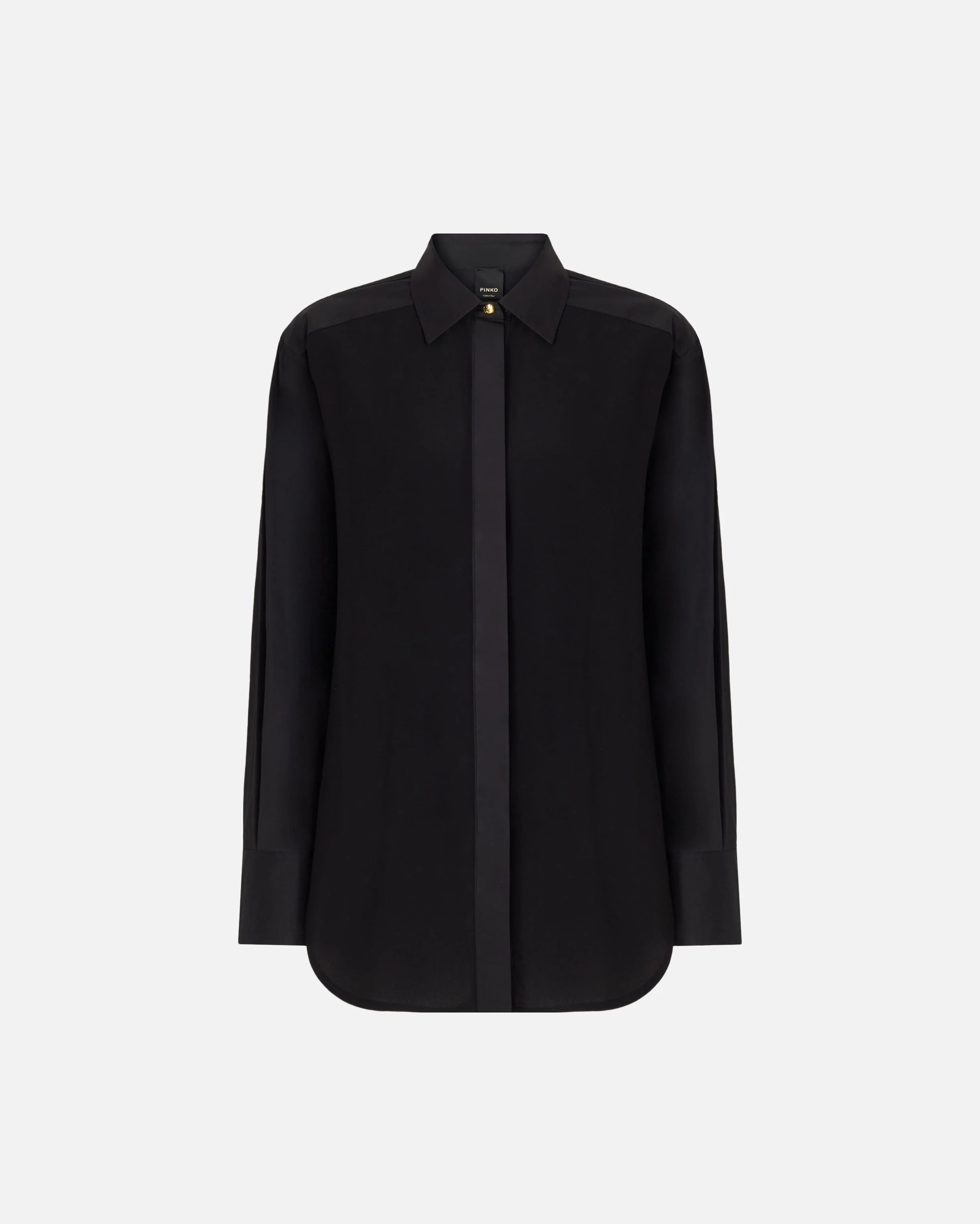 POPLIN AND CRÊPE SHIRT - 1