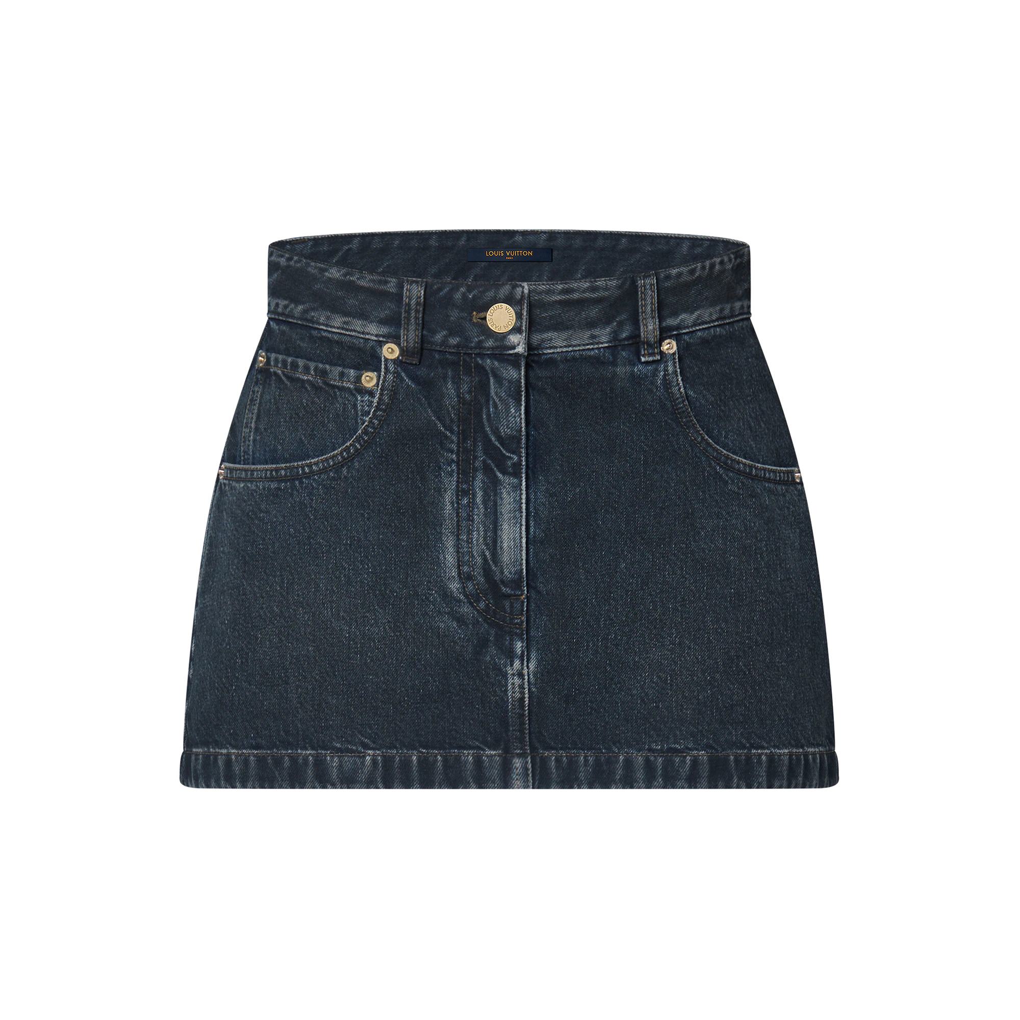 Nautical LV Patch Denim Mini Skirt - 1
