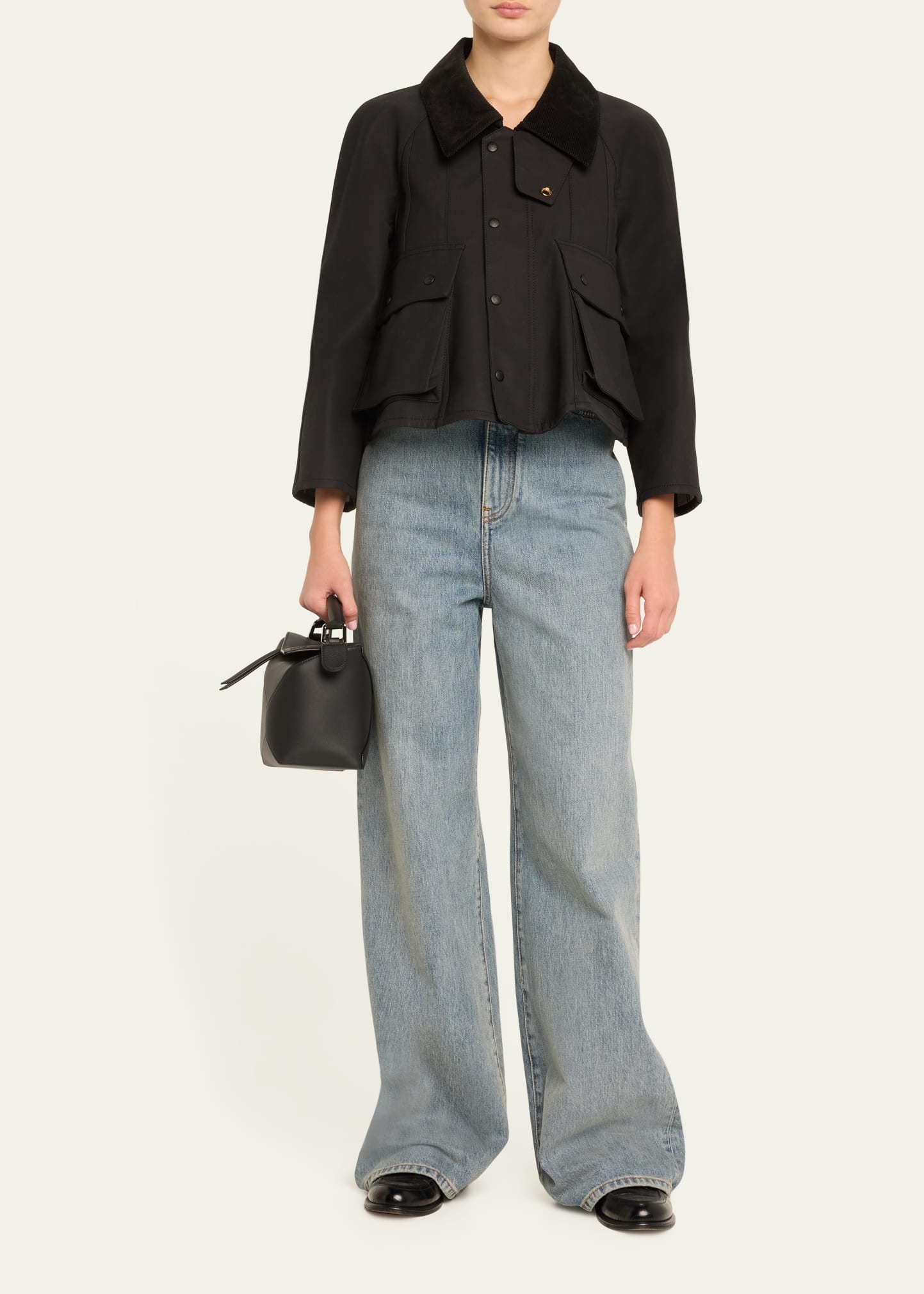 Puzzle Edge Small Top-Handle Bag in Leather - 5