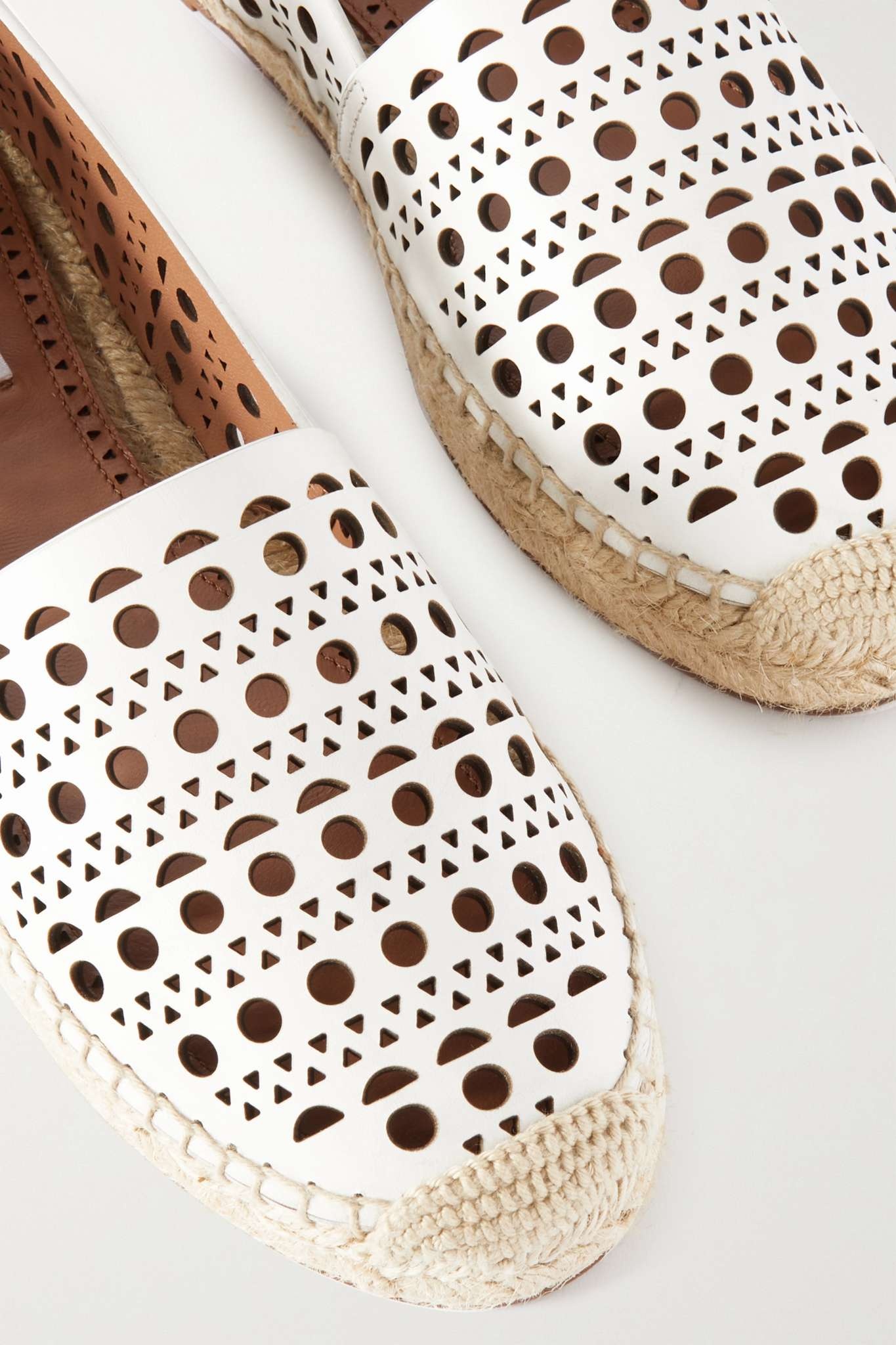 Laser-cut leather espadrilles - 4