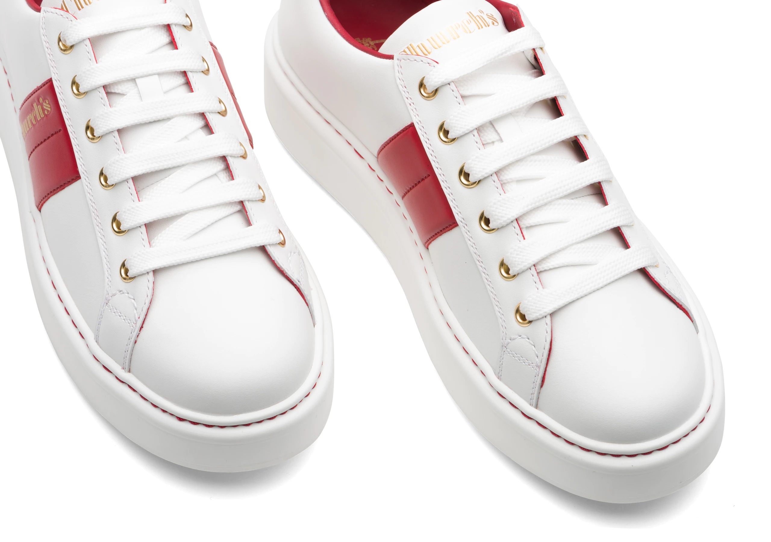 Mach 3
Soft Calf Leather Classic Sneaker White/red - 4