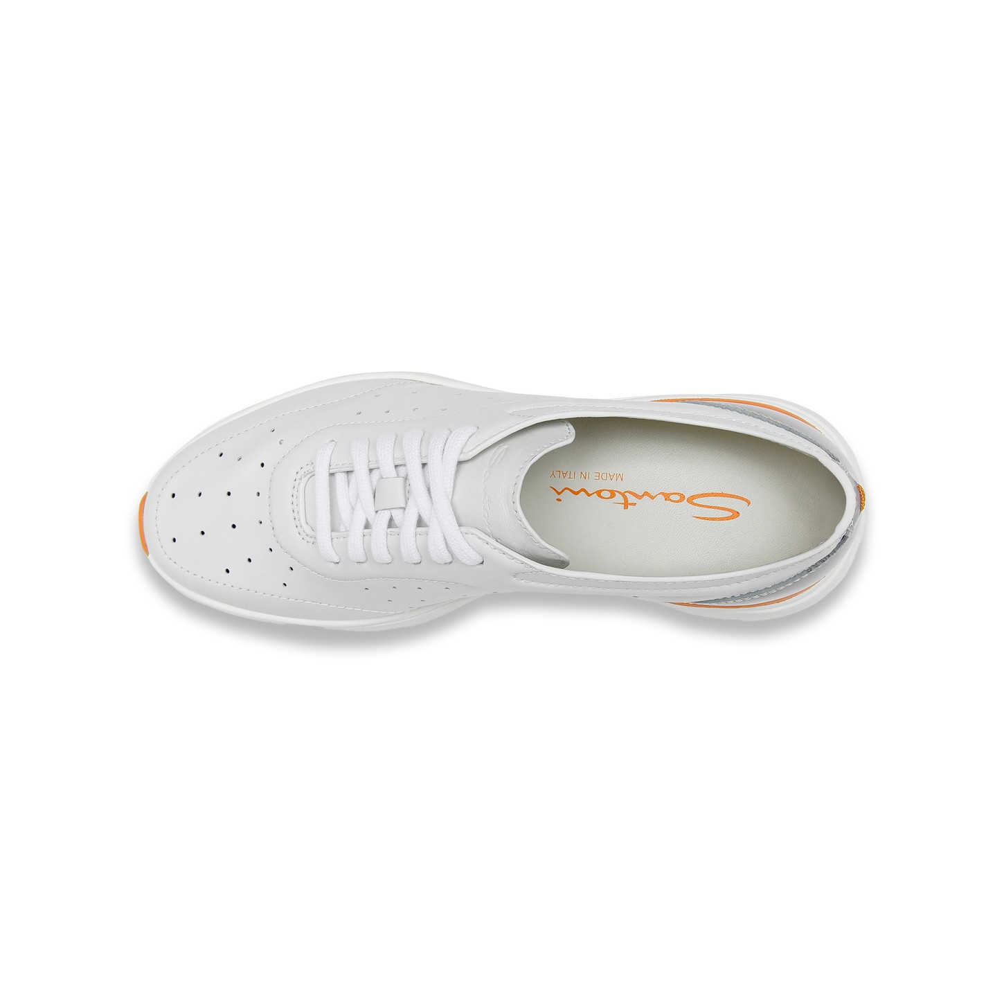 Women's white leather Bounce sneaker - 5