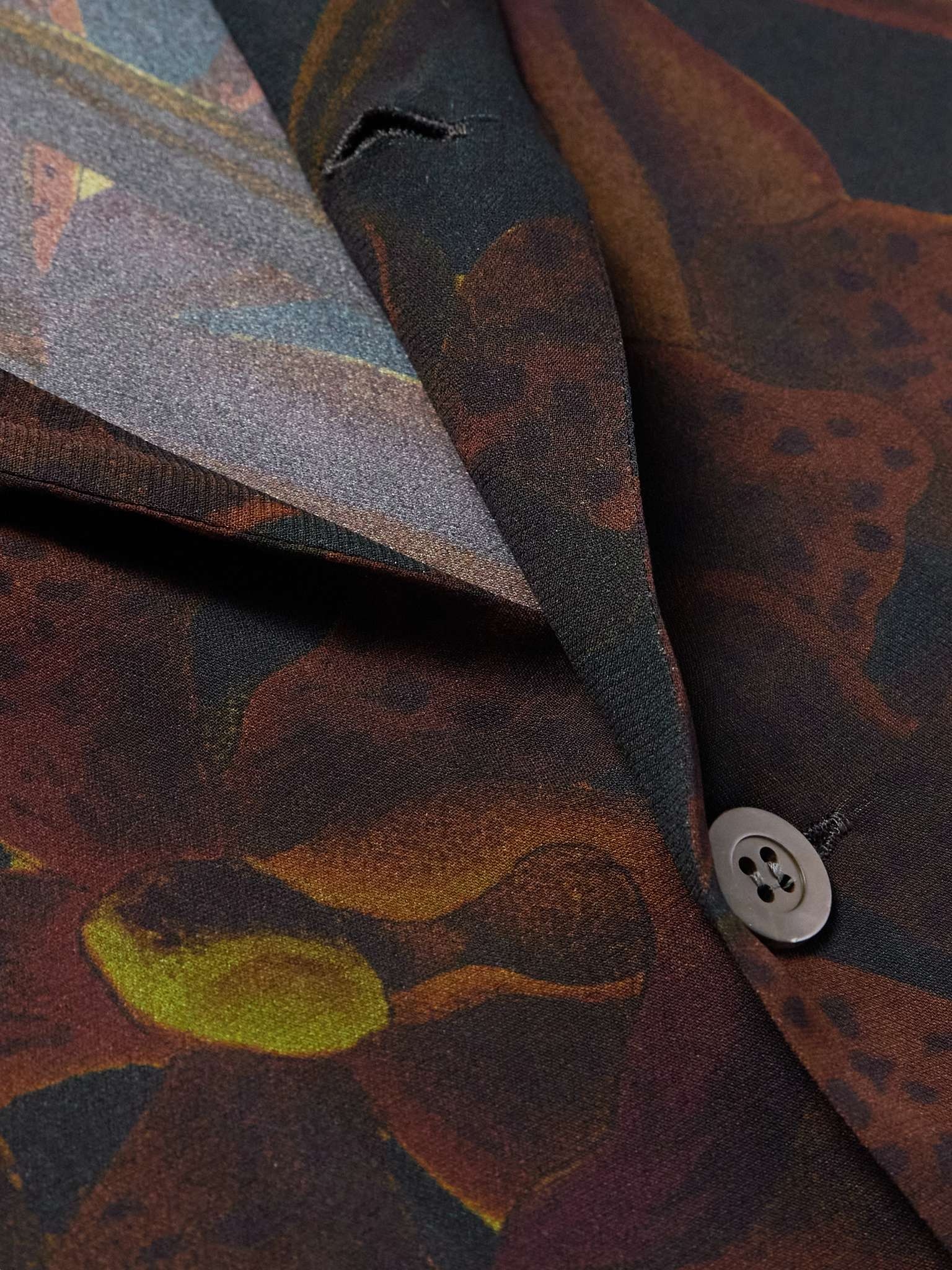 Camp-Collar Floral-Print Georgette Shirt - 4