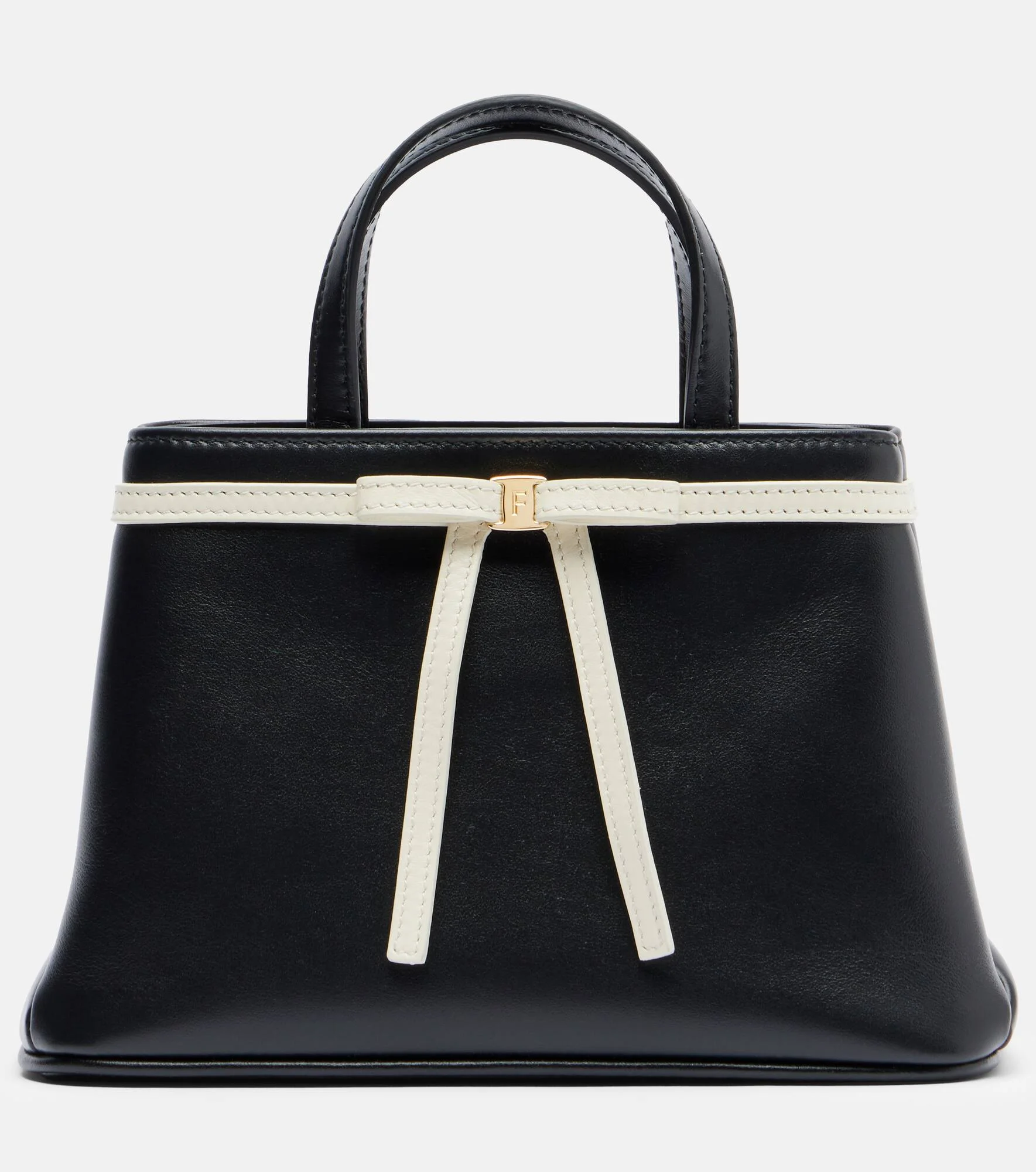 Bow Mini leather top-handle bag - 1