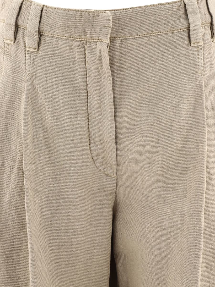 BRUNELLO CUCINELLI WIDE LEG TROUSERS - 3