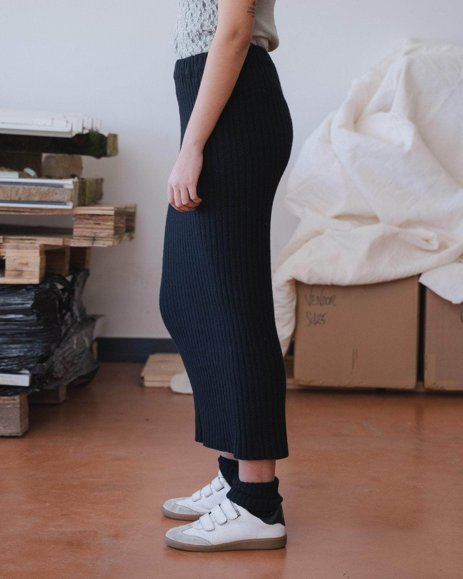 Kai Skirt - Recycled Cashmere Rib - 3