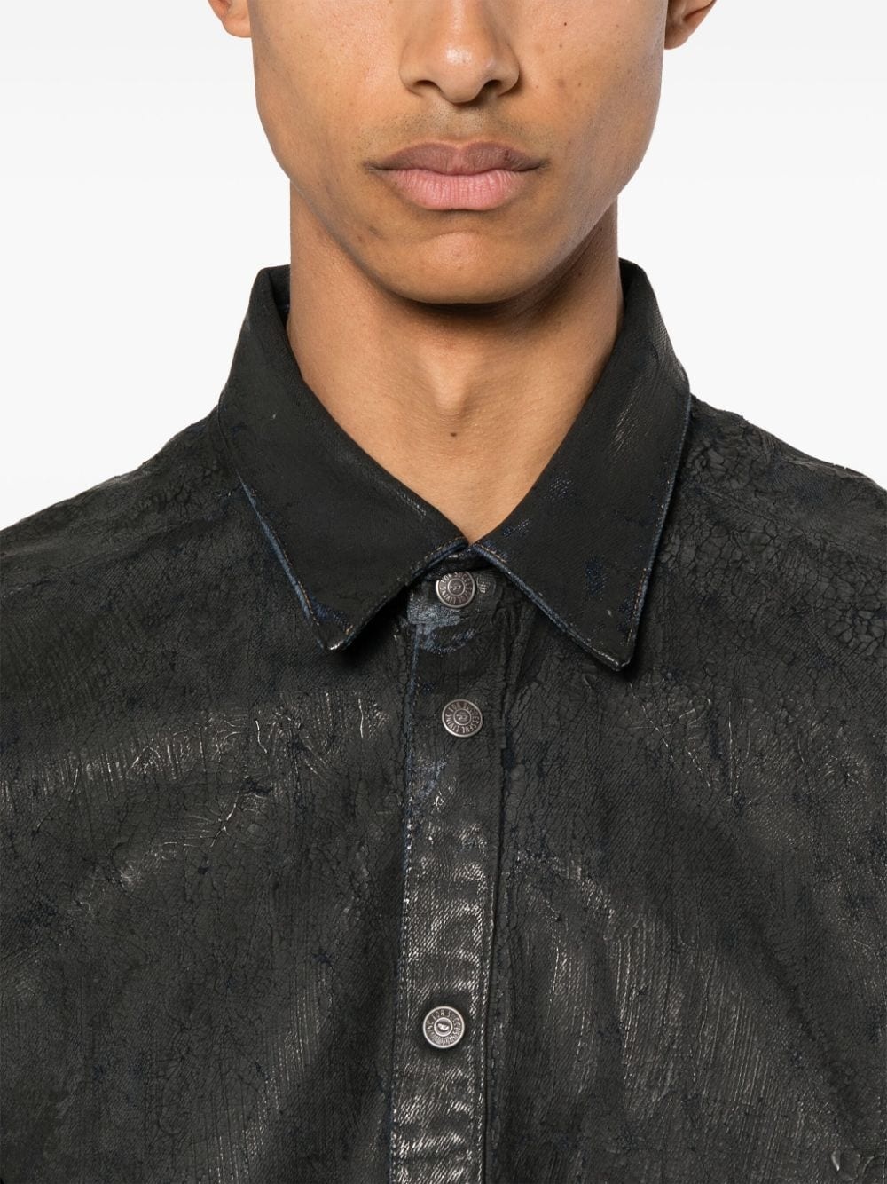 cracked press-stud shirt - 5