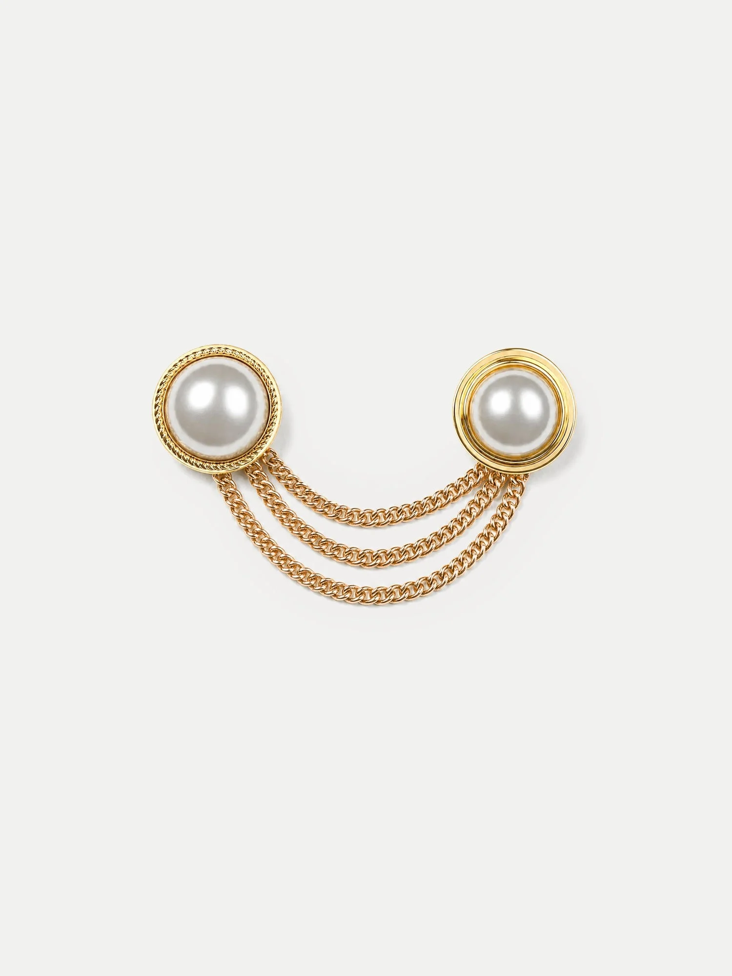 PEARL CHAIN BROOCH - 1